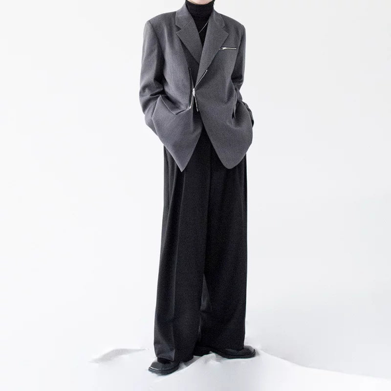 Slate Axis Zip Blazer