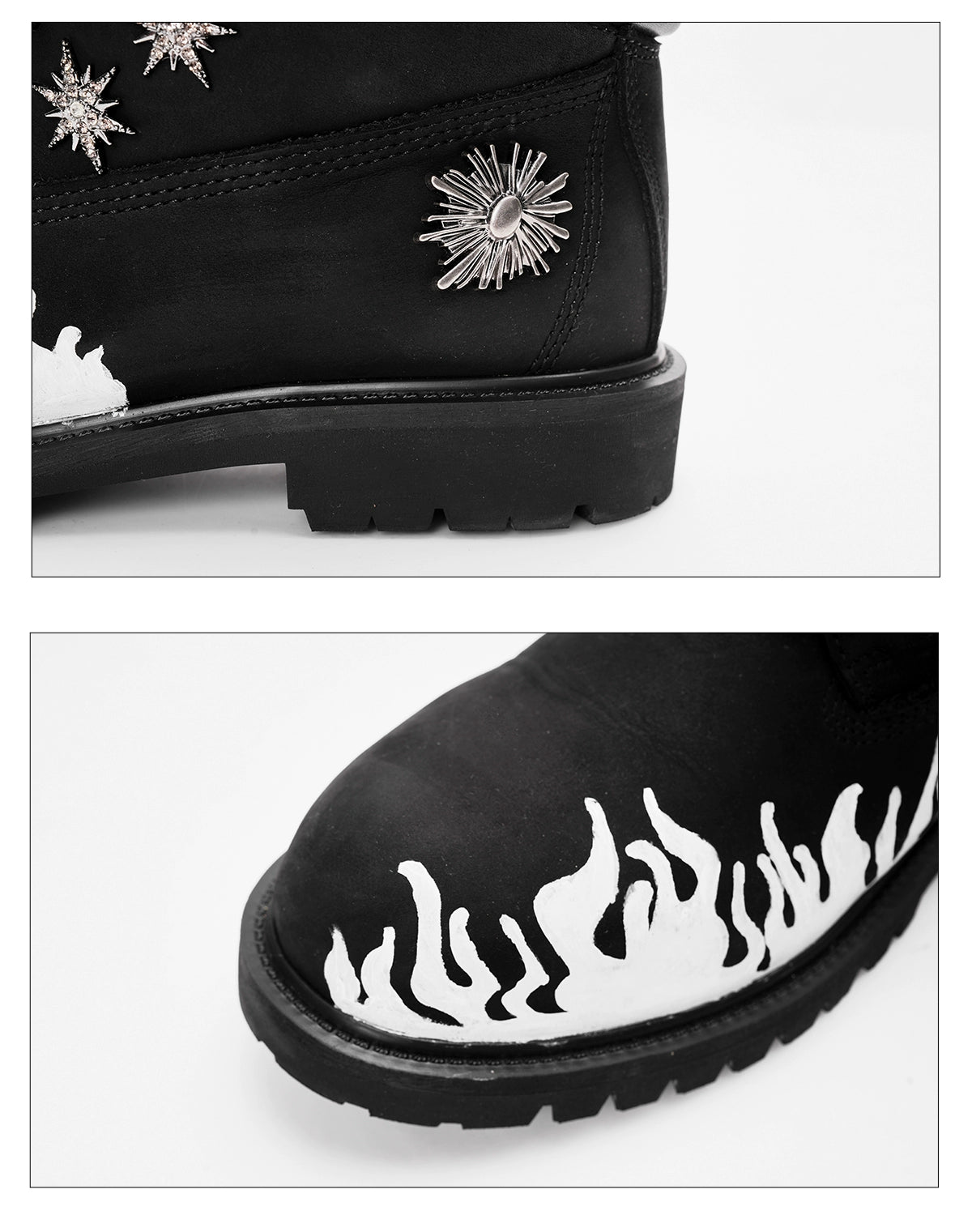 Midnight Inferno Sunburst Combat Boots