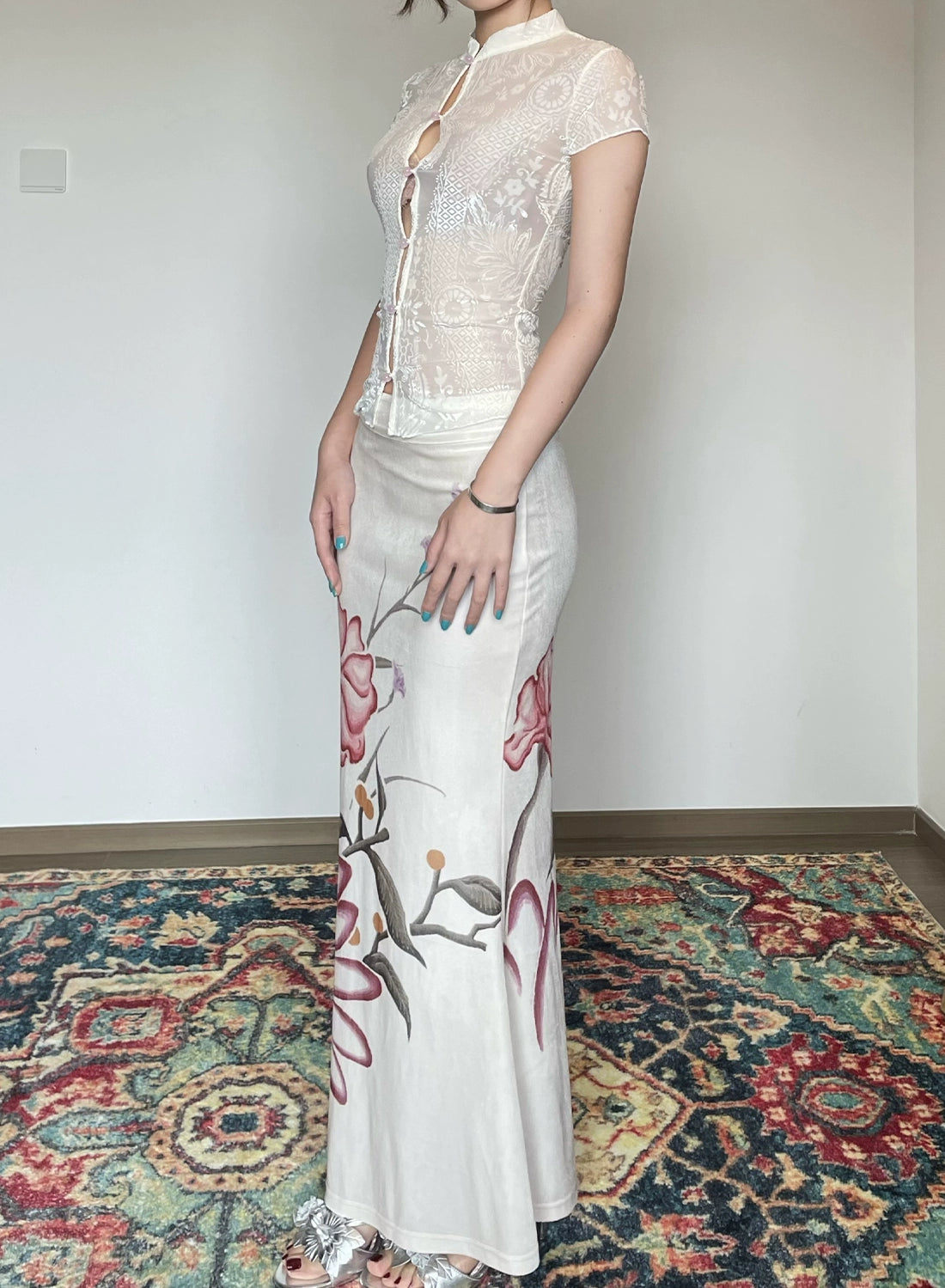 Lace Cheongsam Top