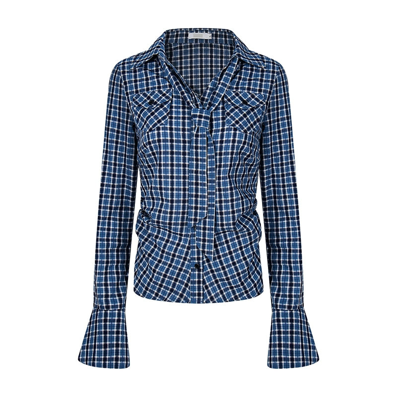 Sugar Ribbon Pinstripe Blouse