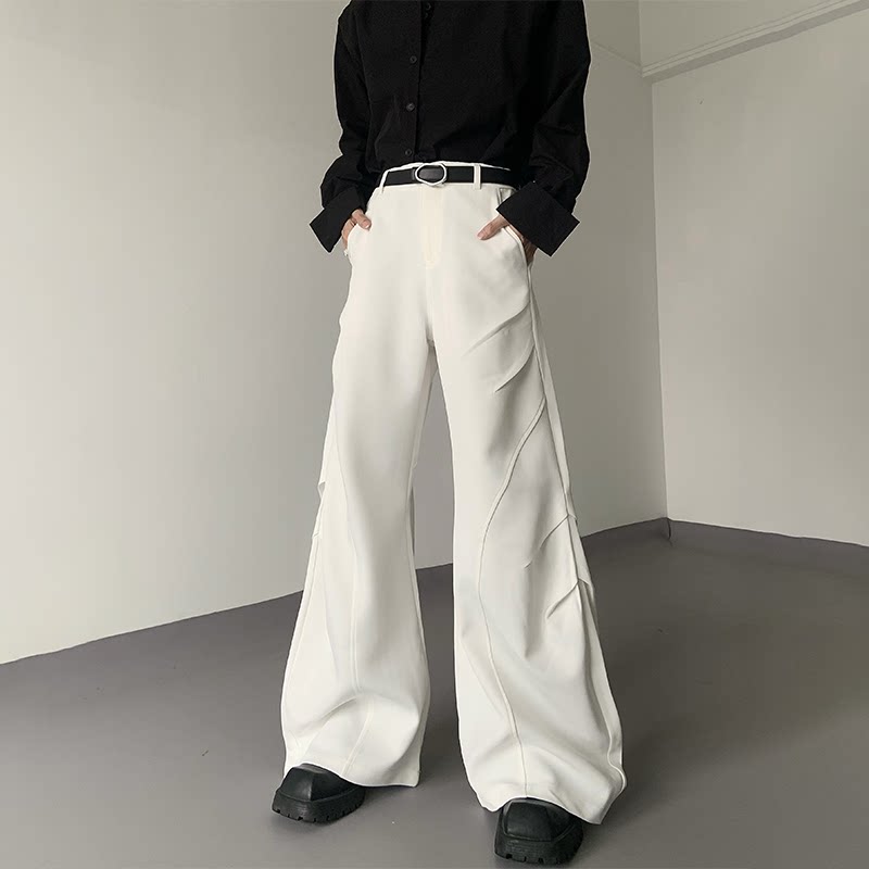 Ivory Streamline Flare Trousers