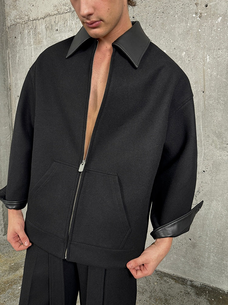 Midnight Edge Faux PU Leather Jacket