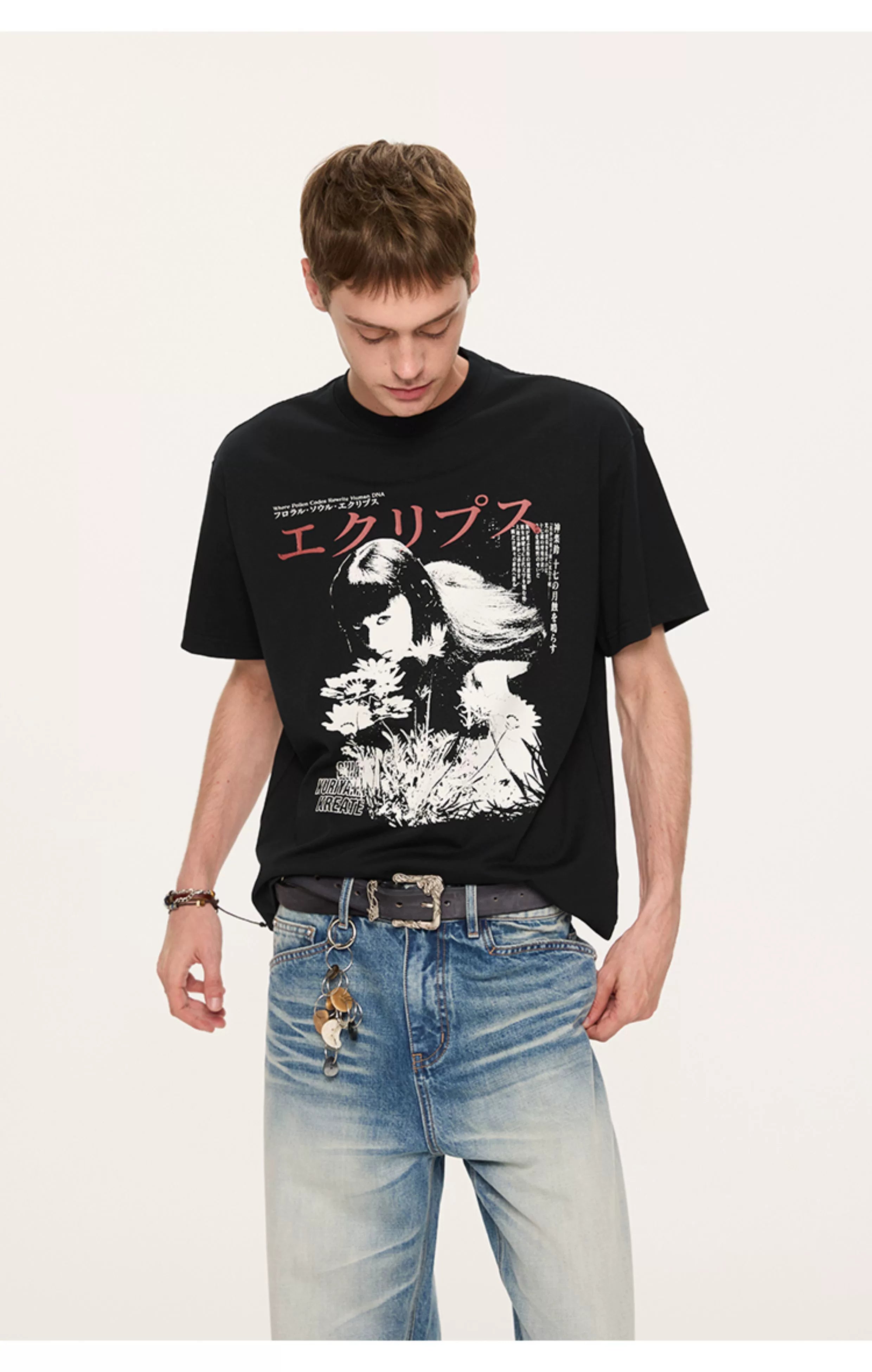 Japanese Graphic Print T-Shirts