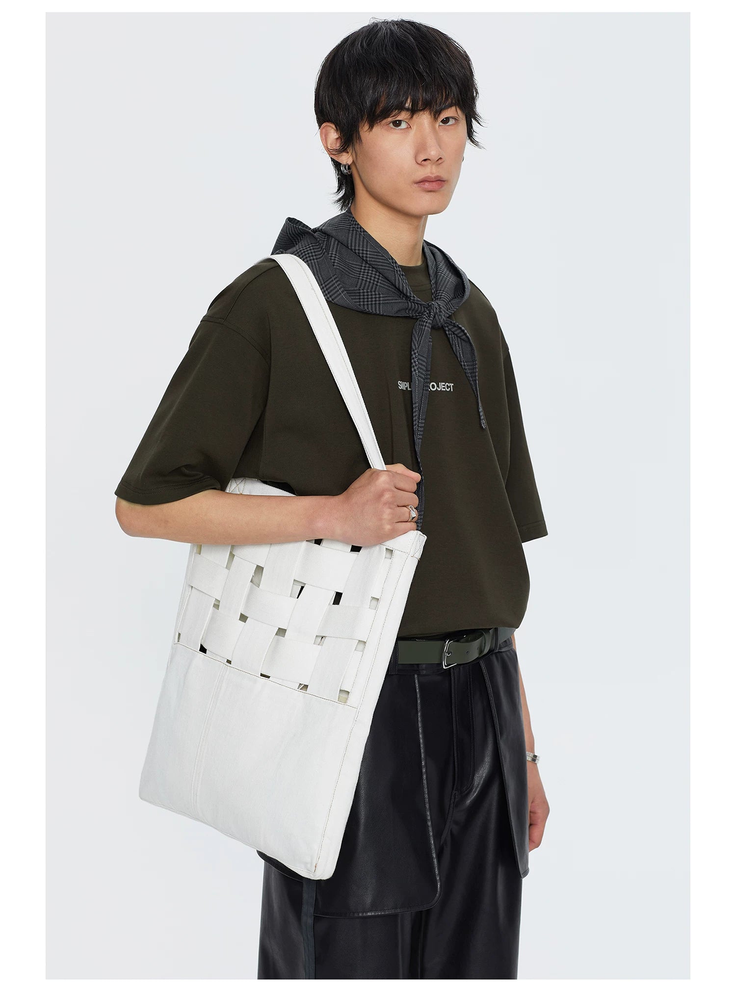 Plaid Whisper Tie-Hood Scarf