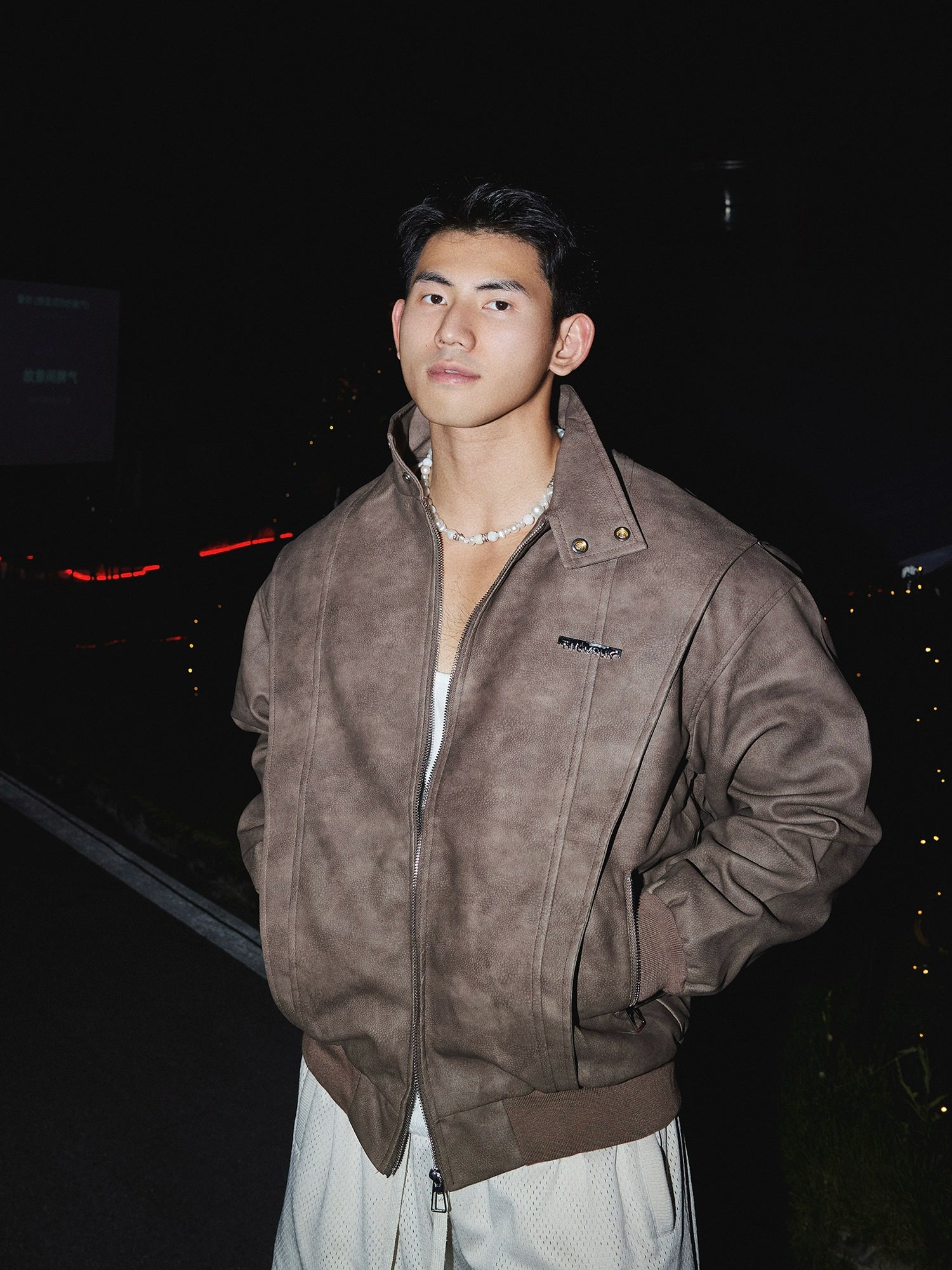 Suede Bomber Jacket