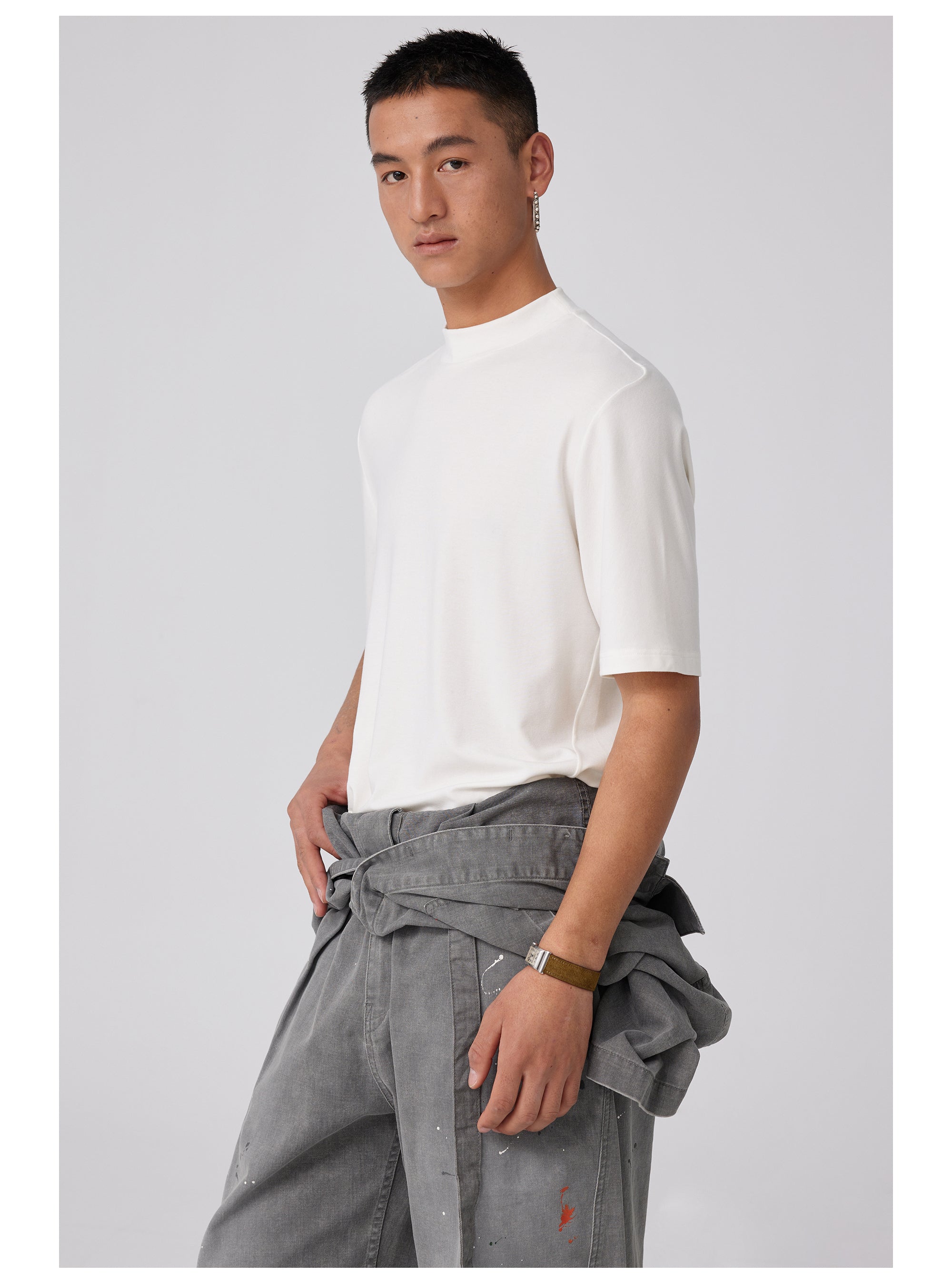 Wool Slim-Fit Turtleneck T-shirt