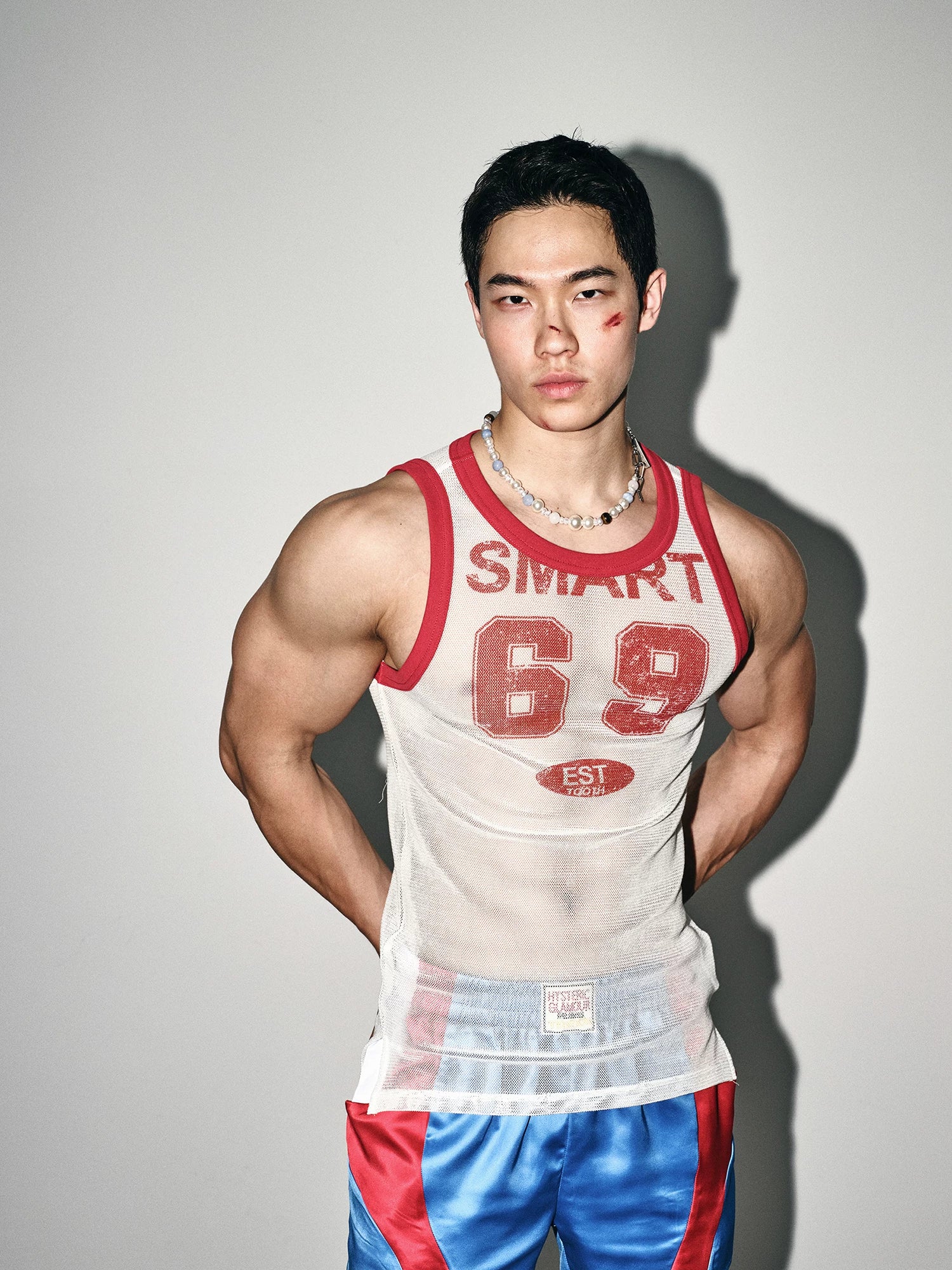 Varsity Mesh Smart 69 Sheer Tank Top