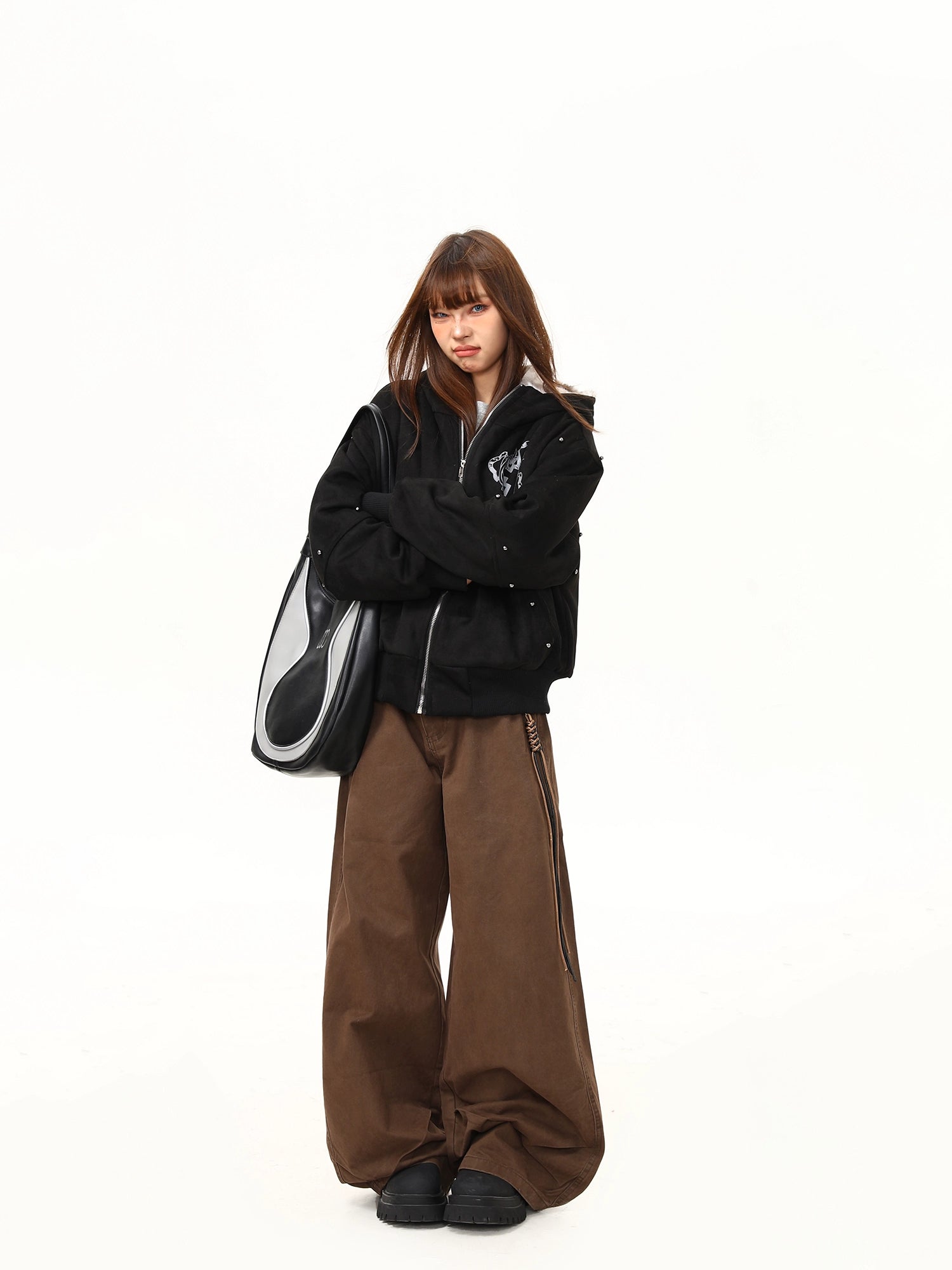 Midnight Howl Furry Ears Hoodie Jacket