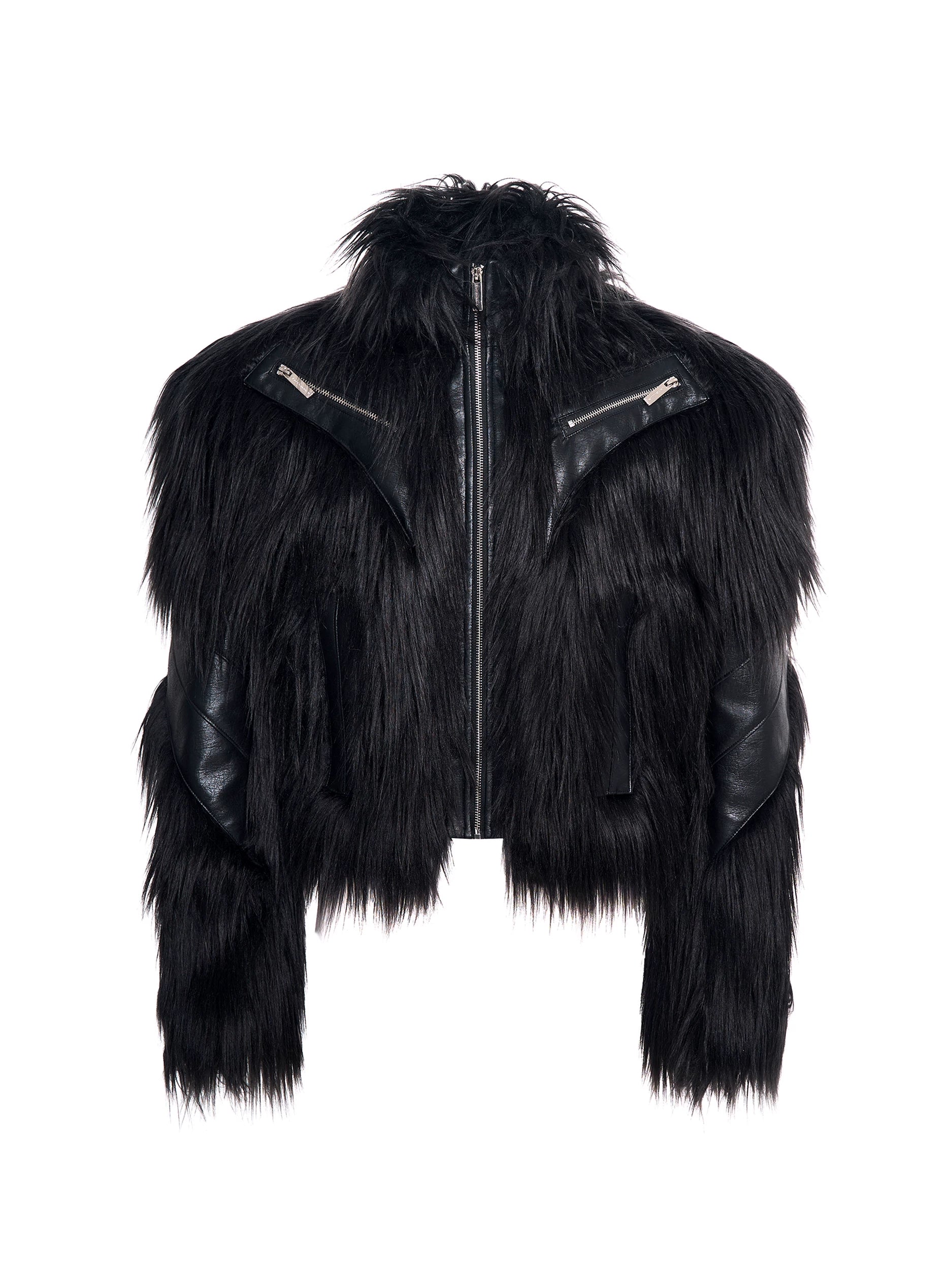 Beast Faux‑Fur Rider Jacket