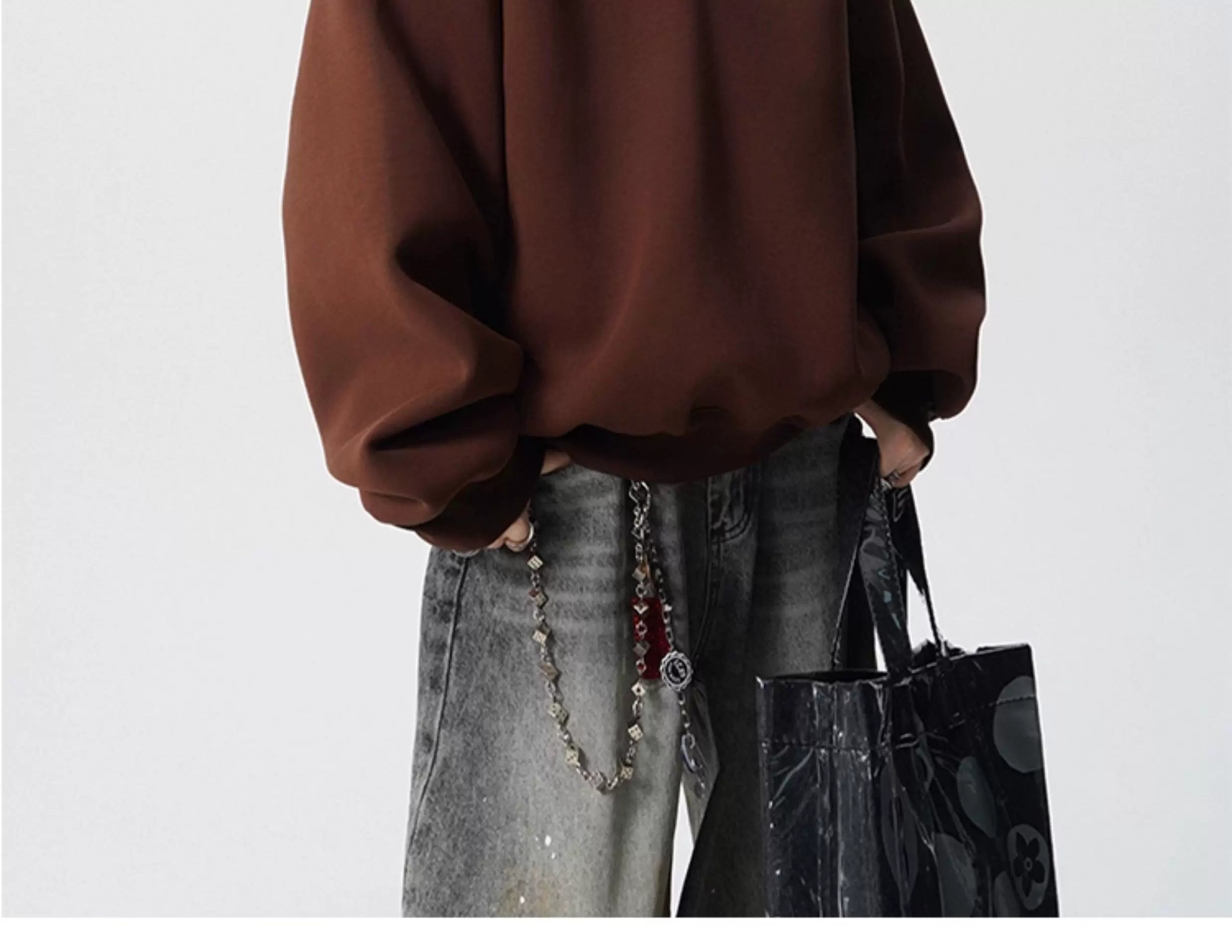 Mocha Drop Oversized Tunnel Hoodie