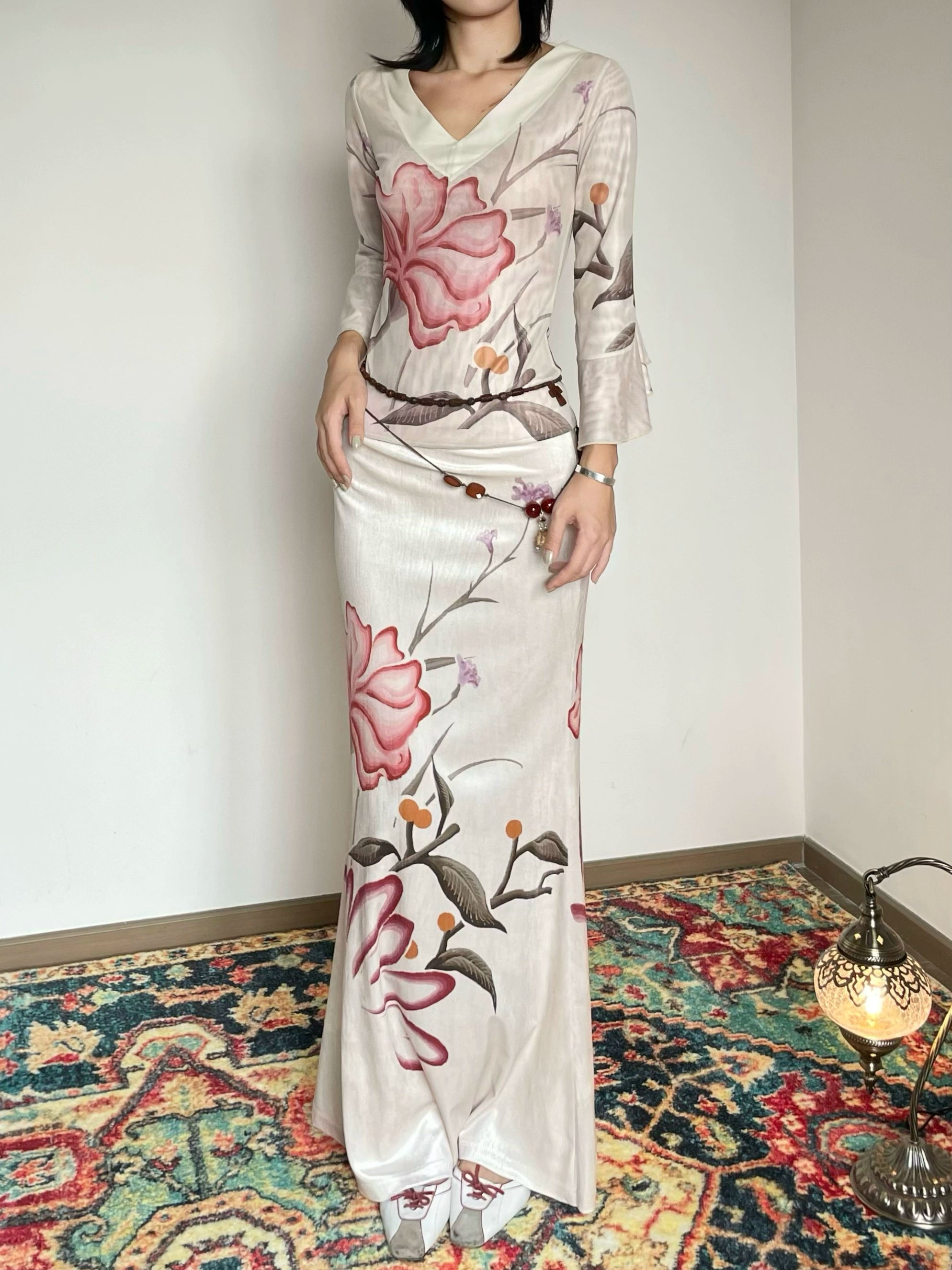 Lotus Bell Sleeve Top