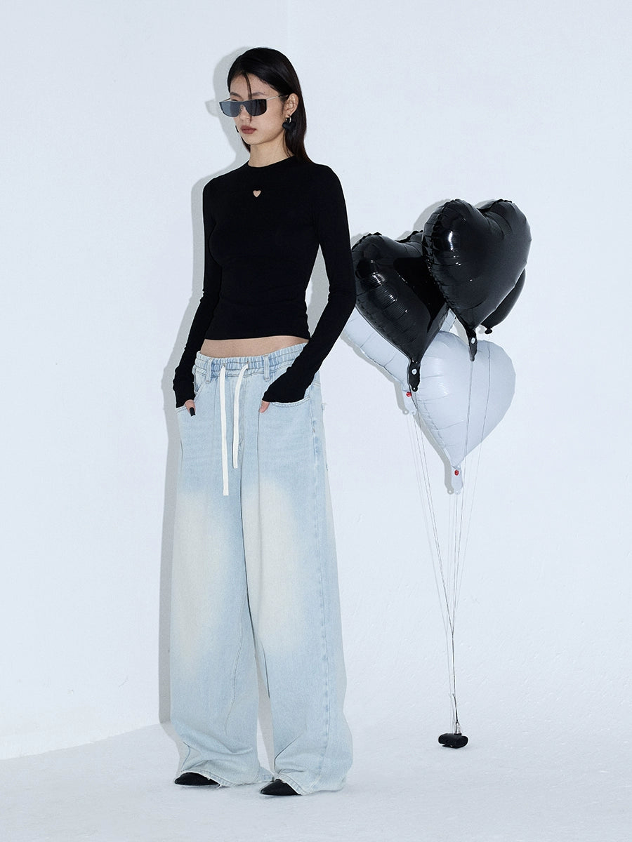 Heart-Stitch Slim Basic Tee
