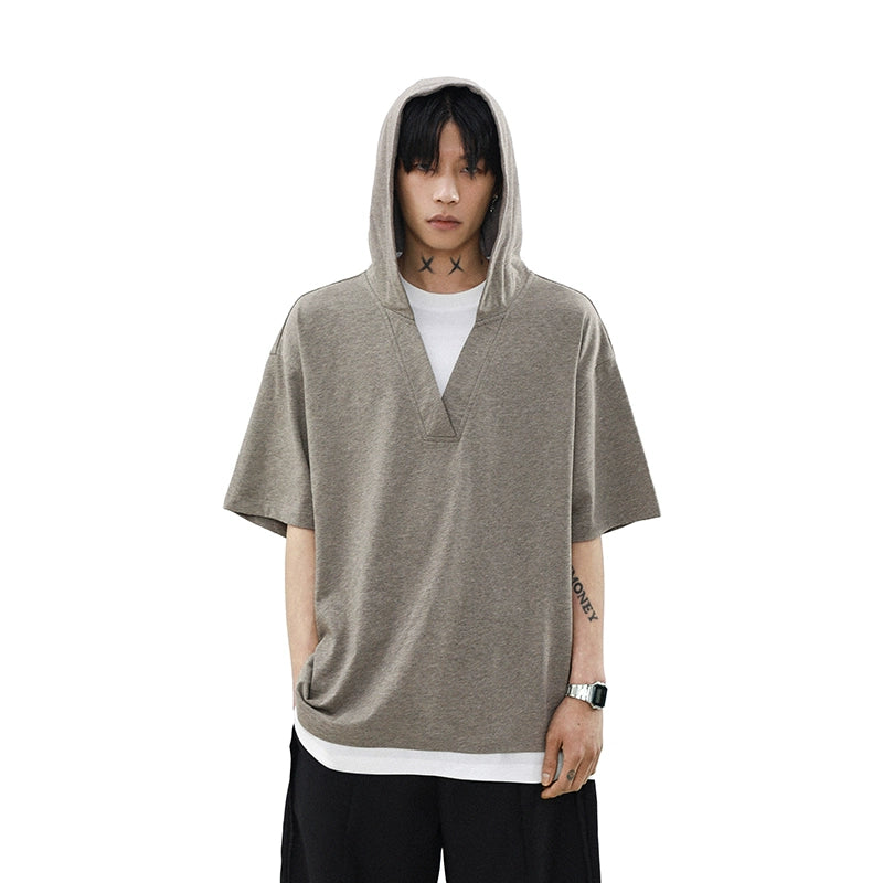 Cinder Drape Short Sleeve Hoodie