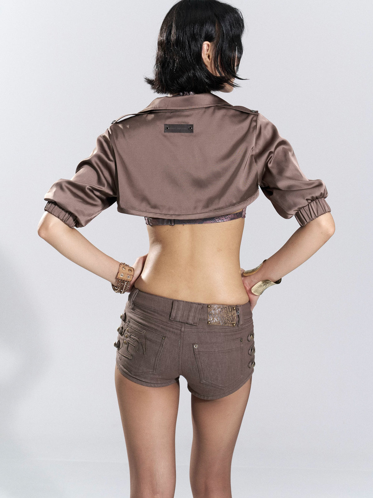 Rogue Buckle Cropped Utility Jacket