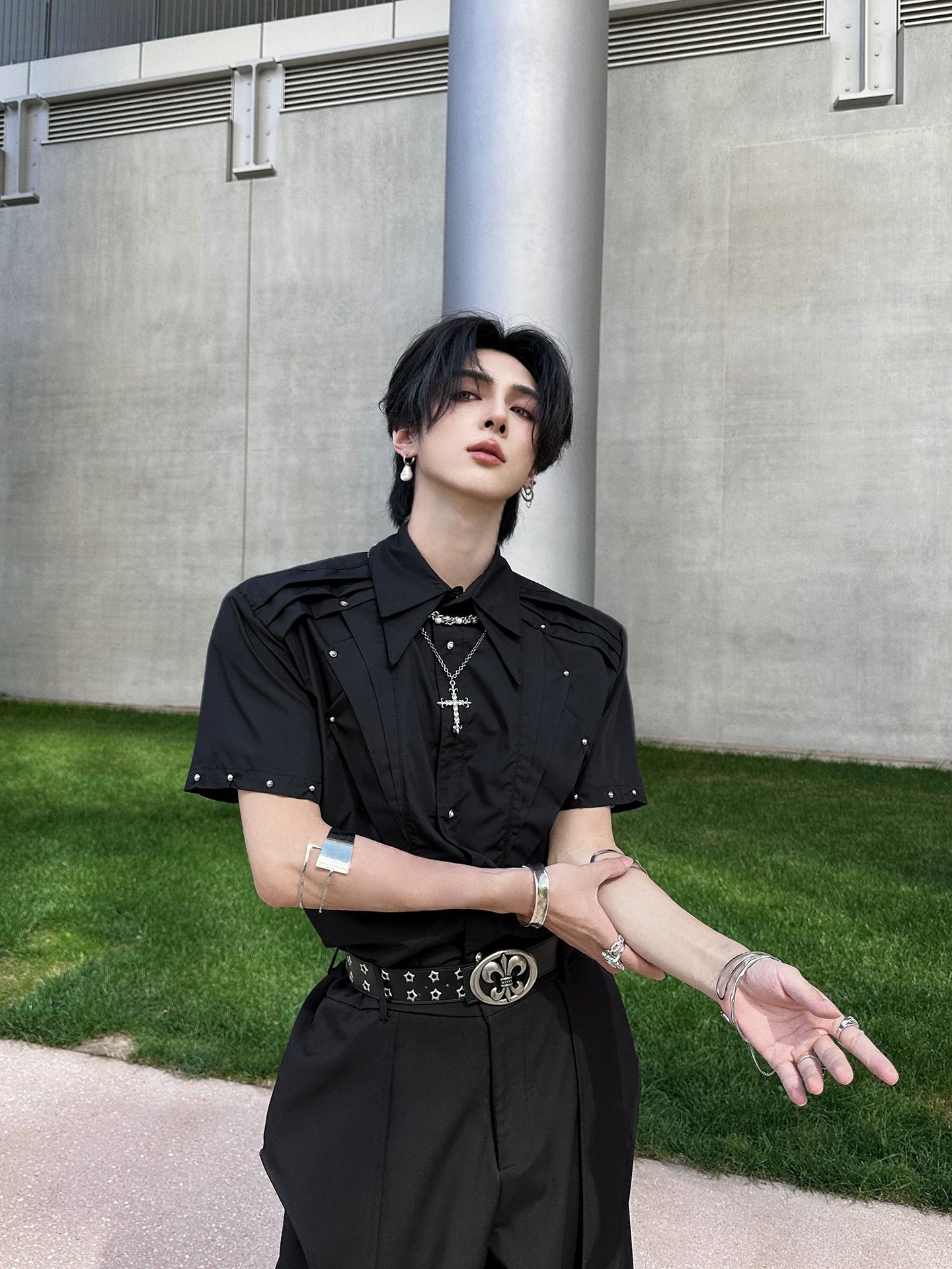 Aurora Spine Paneled Corset Shirt