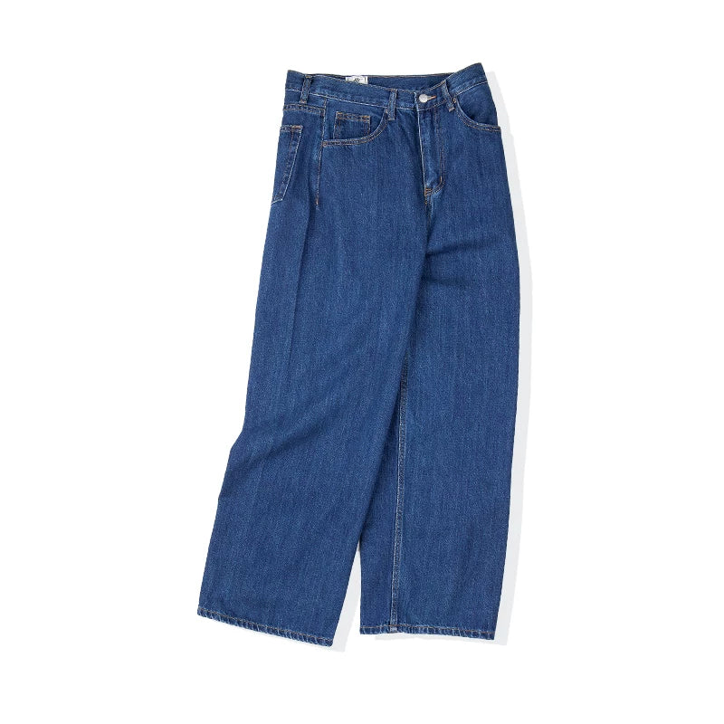 Deep Indigo Wide-Leg Jeans