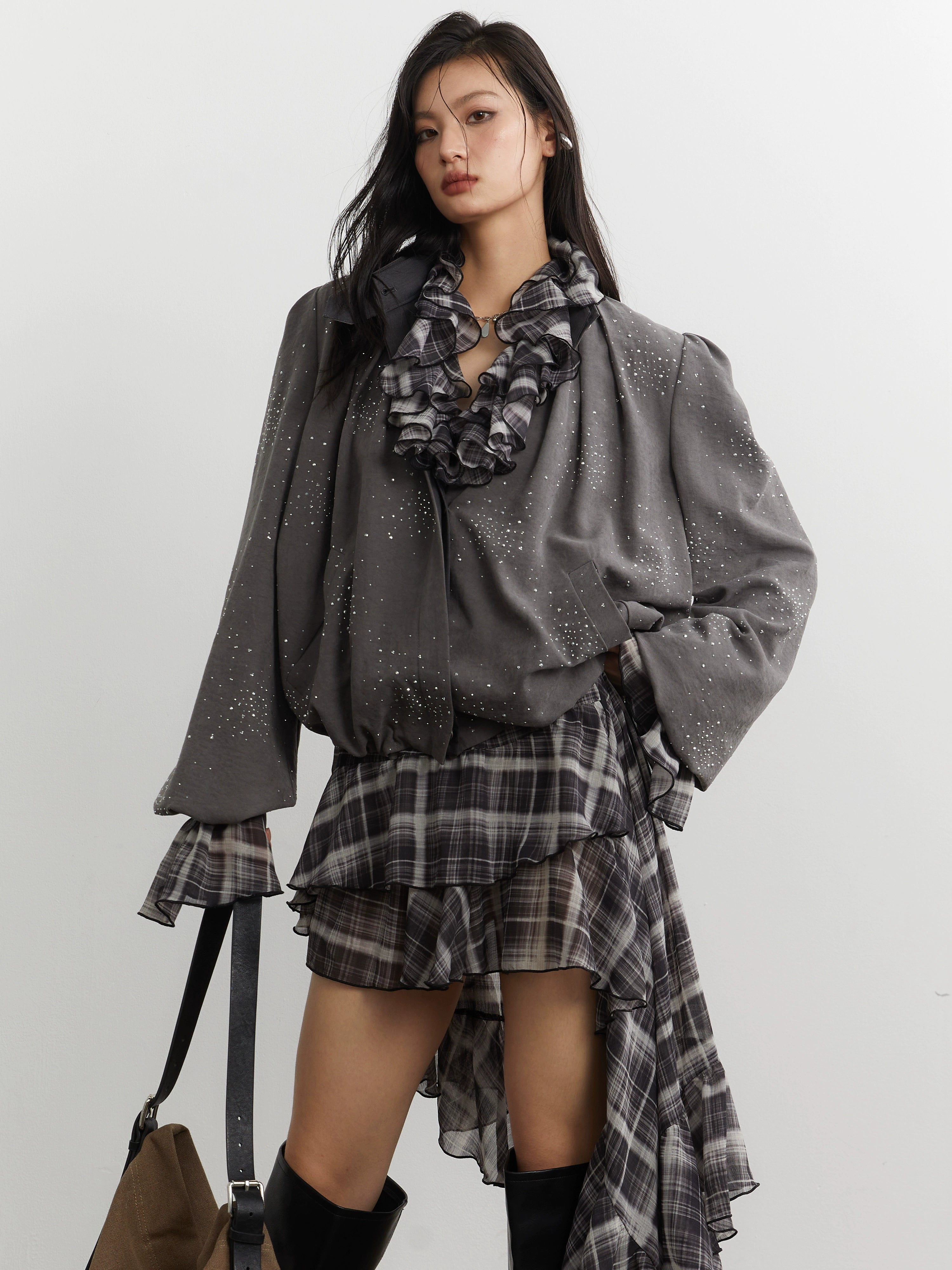 Stardust Mist Balloon Sleeve Blouse