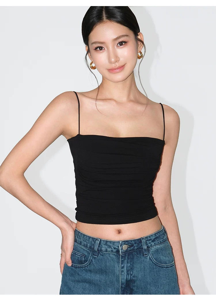 Tidal Drape Ruched Cami Crop