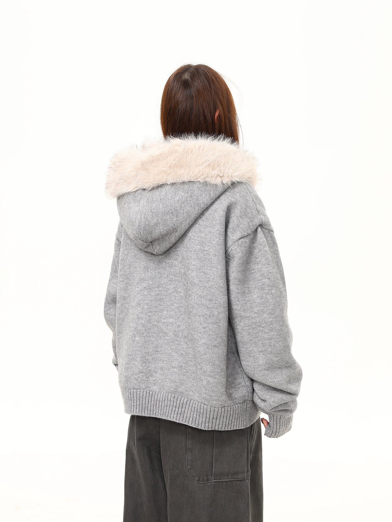 Frostbite Plush Knit Hoodie Jacket