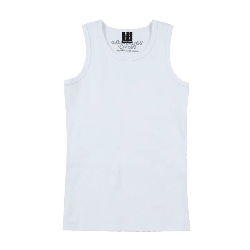 Logo Print Ribbed Tank Top