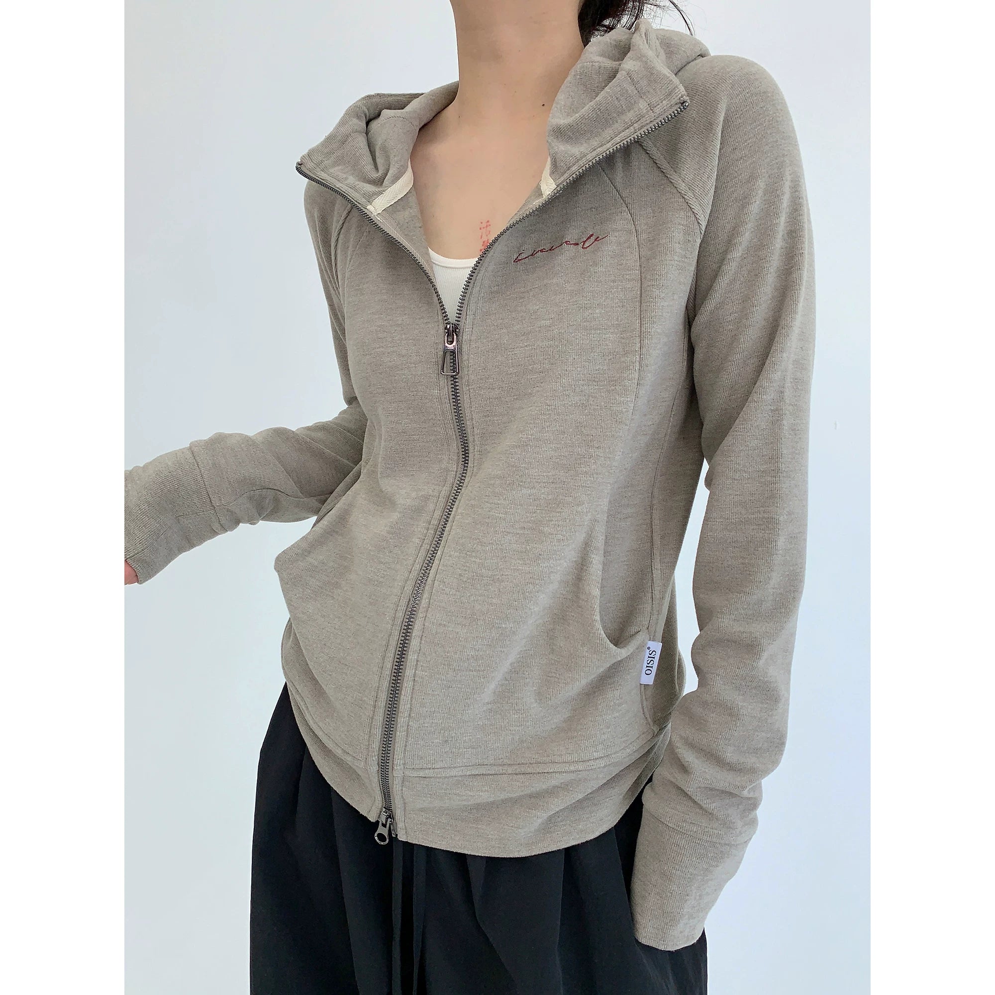 Mushroom Script Zip Hoodie