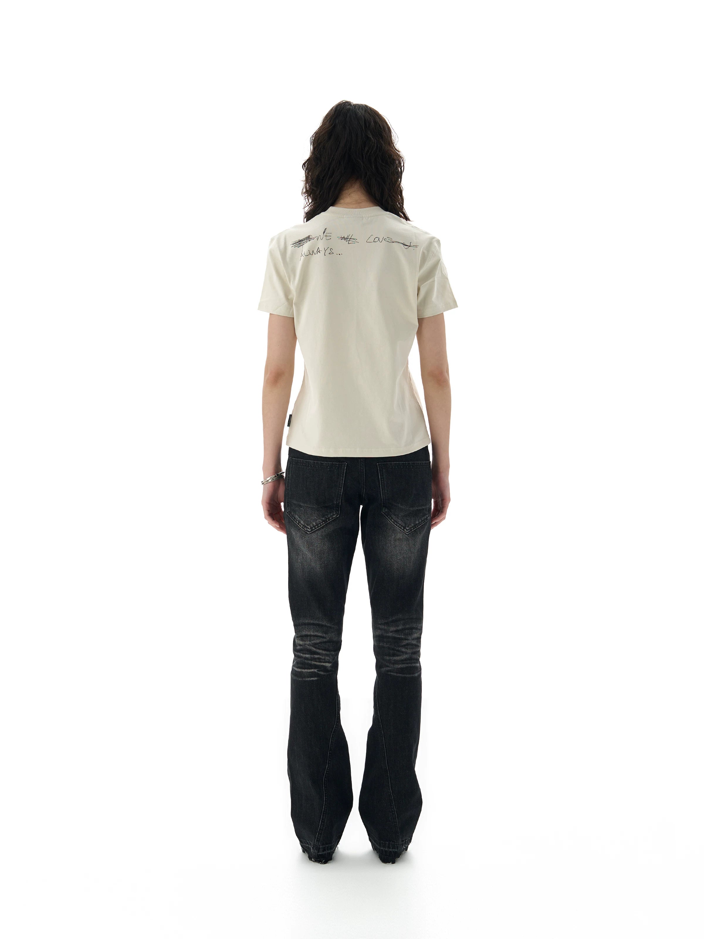 Burnt Guitar Shoulder Script Tee