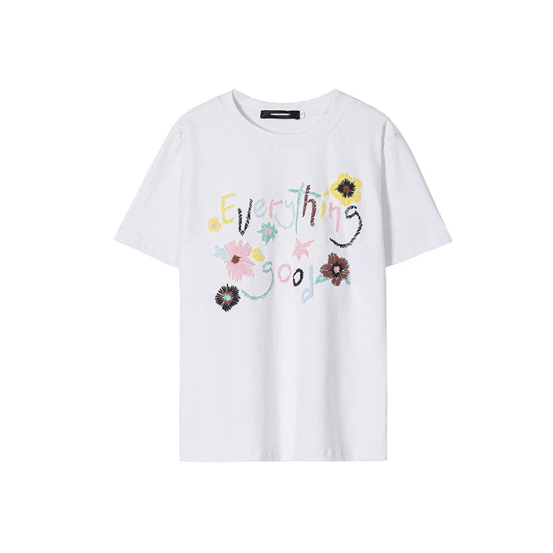 Floral Good Vibes Graphic Tee