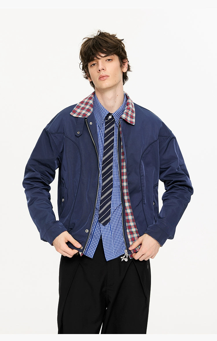 Harrington Jackets with Plaid Lining