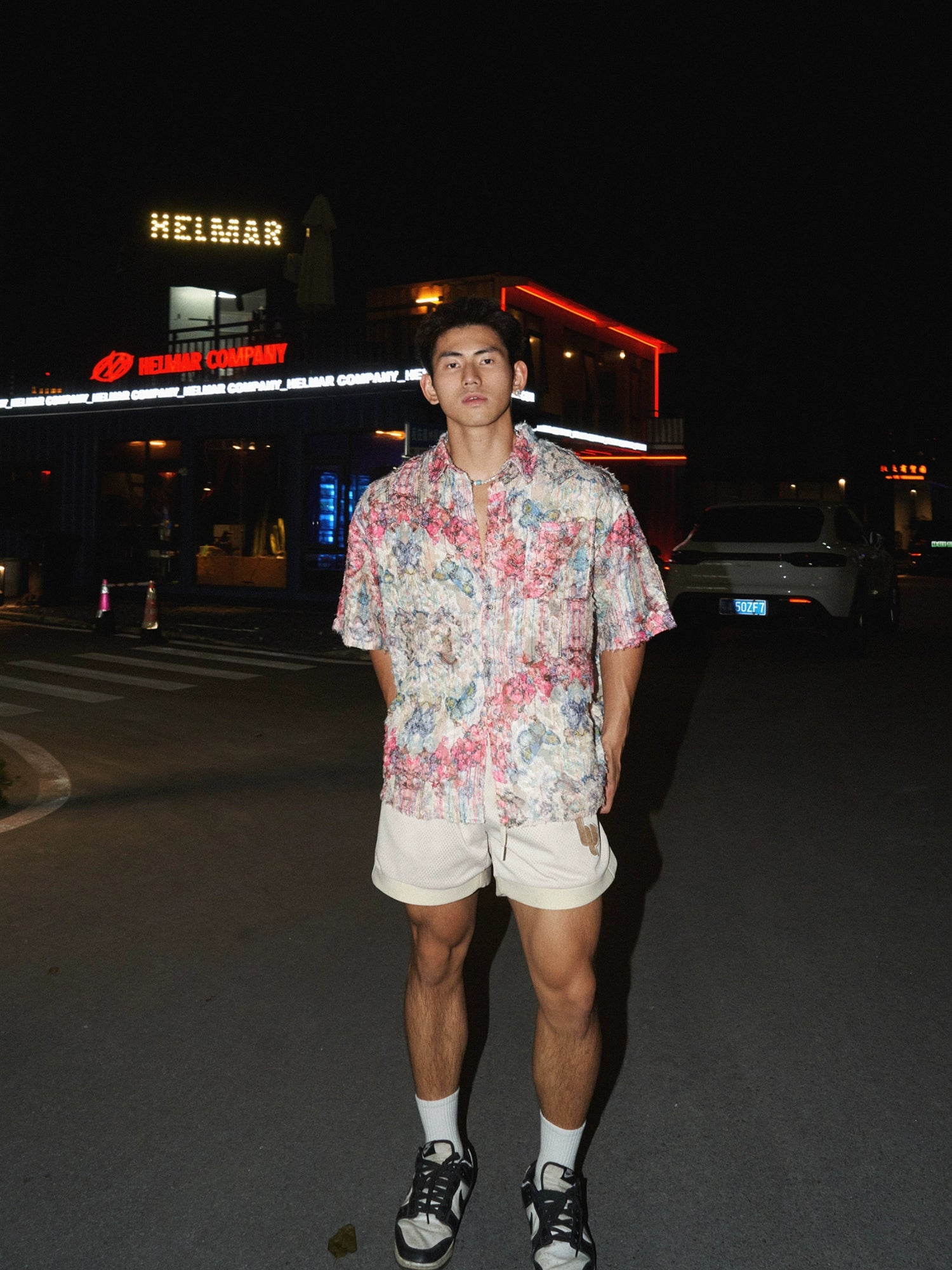 Pastel Watercolor Floral Button Shirt