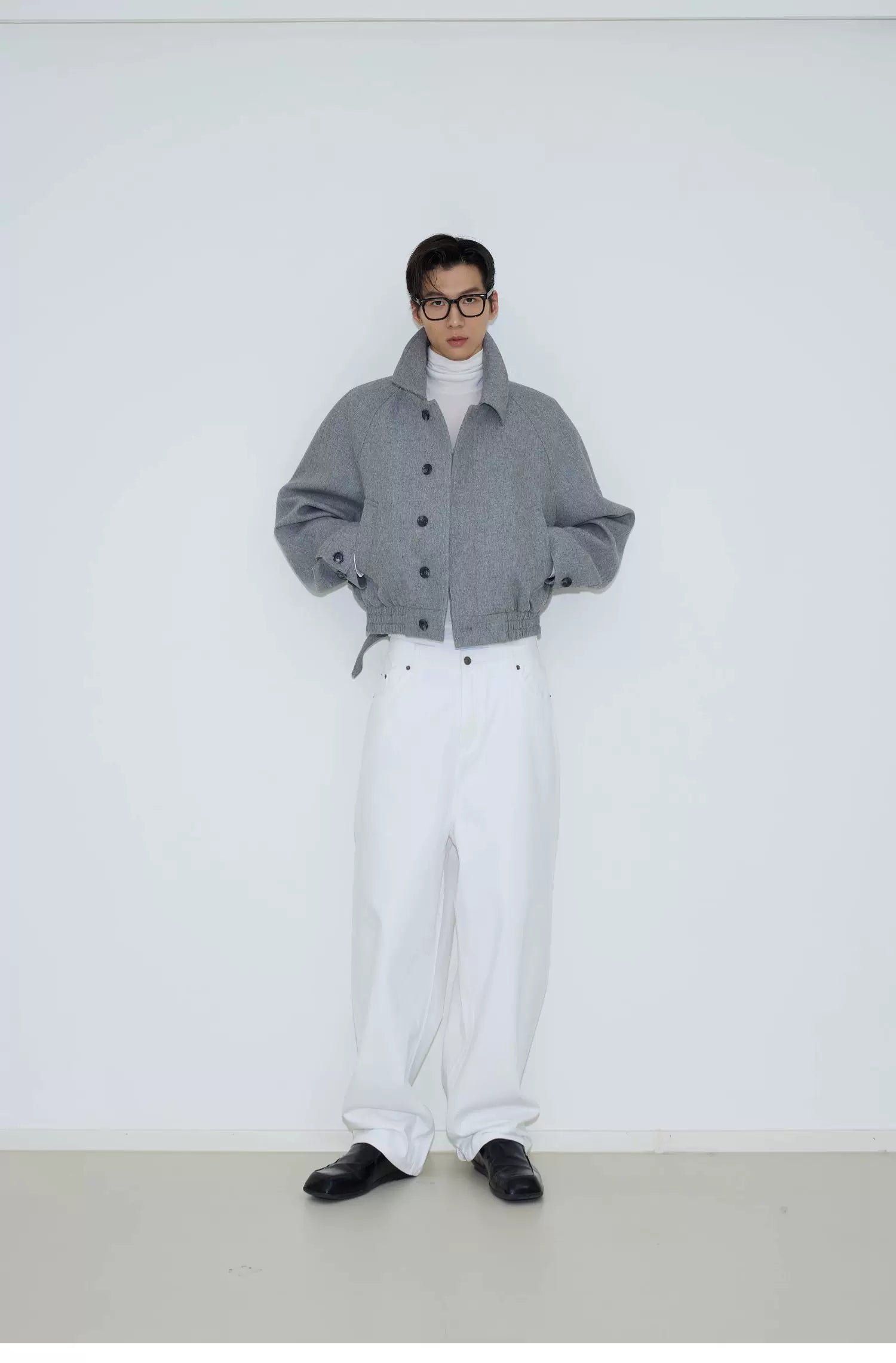 Granite Loft Cropped Wool Blouson
