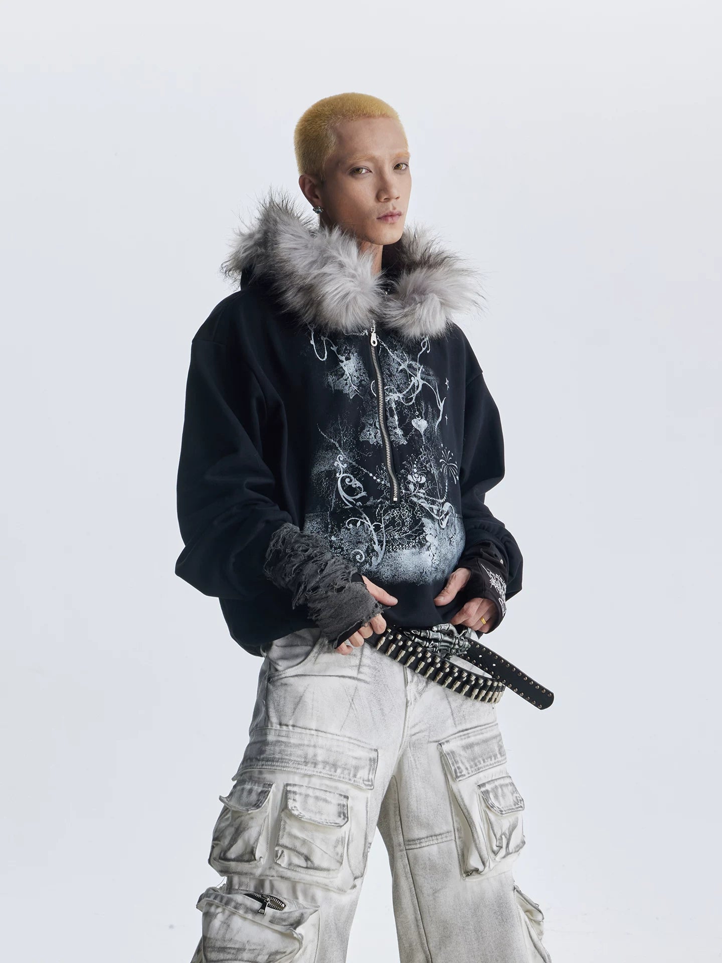 Frostgrave Dreamscape Fur‑Trim Hoodie