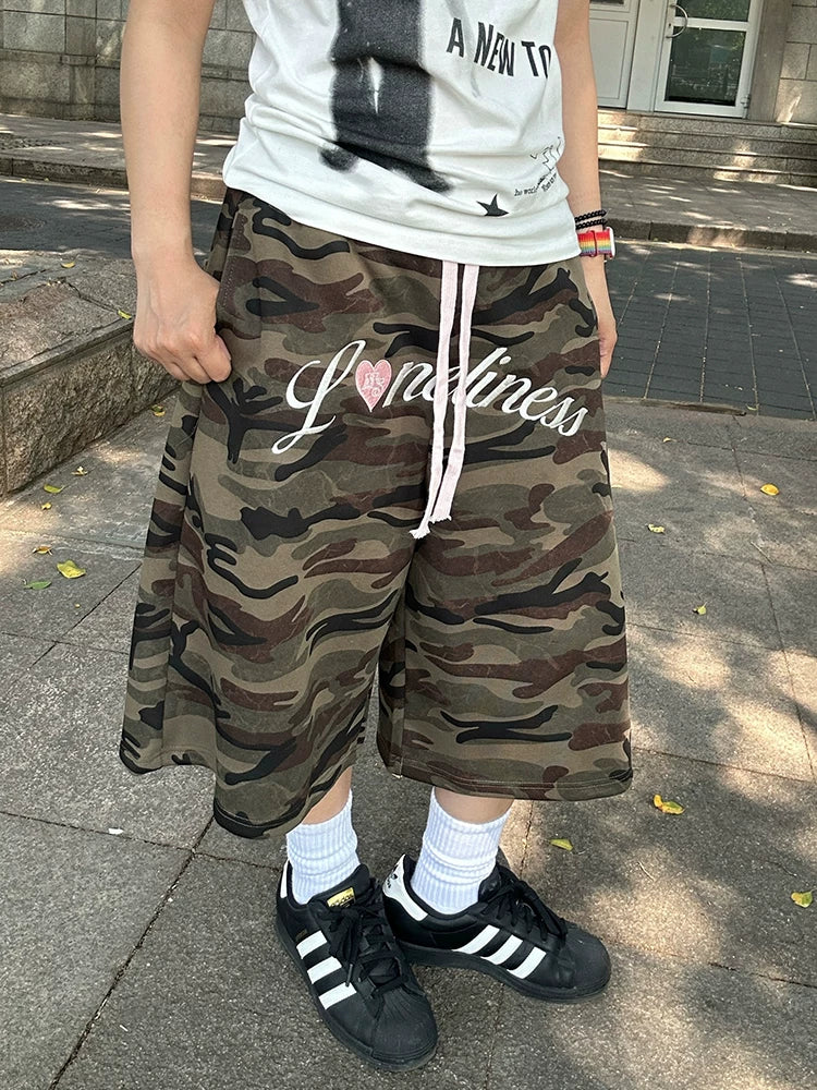 Lonely Hearts Camo Jersey Shorts