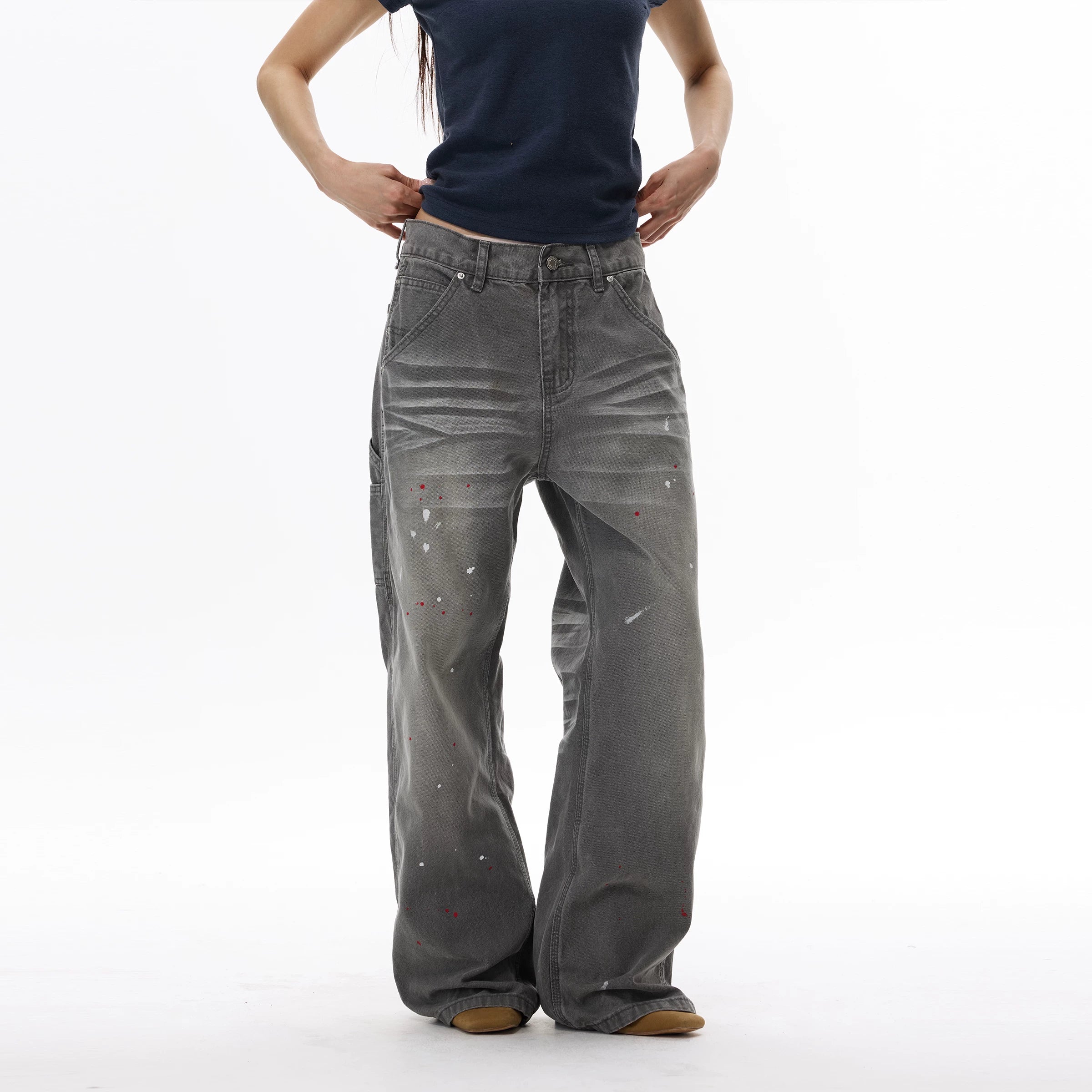 Workshop Mist Paint-Splatter Jeans