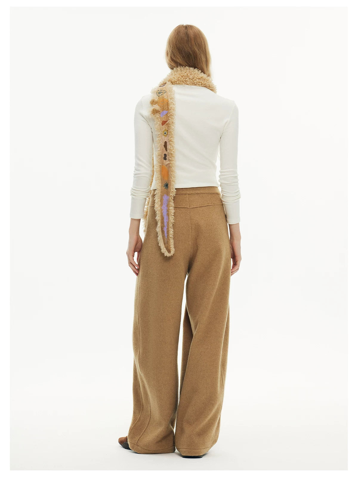 Leopard Pocket Kitty Patch Wide‑Leg Pants