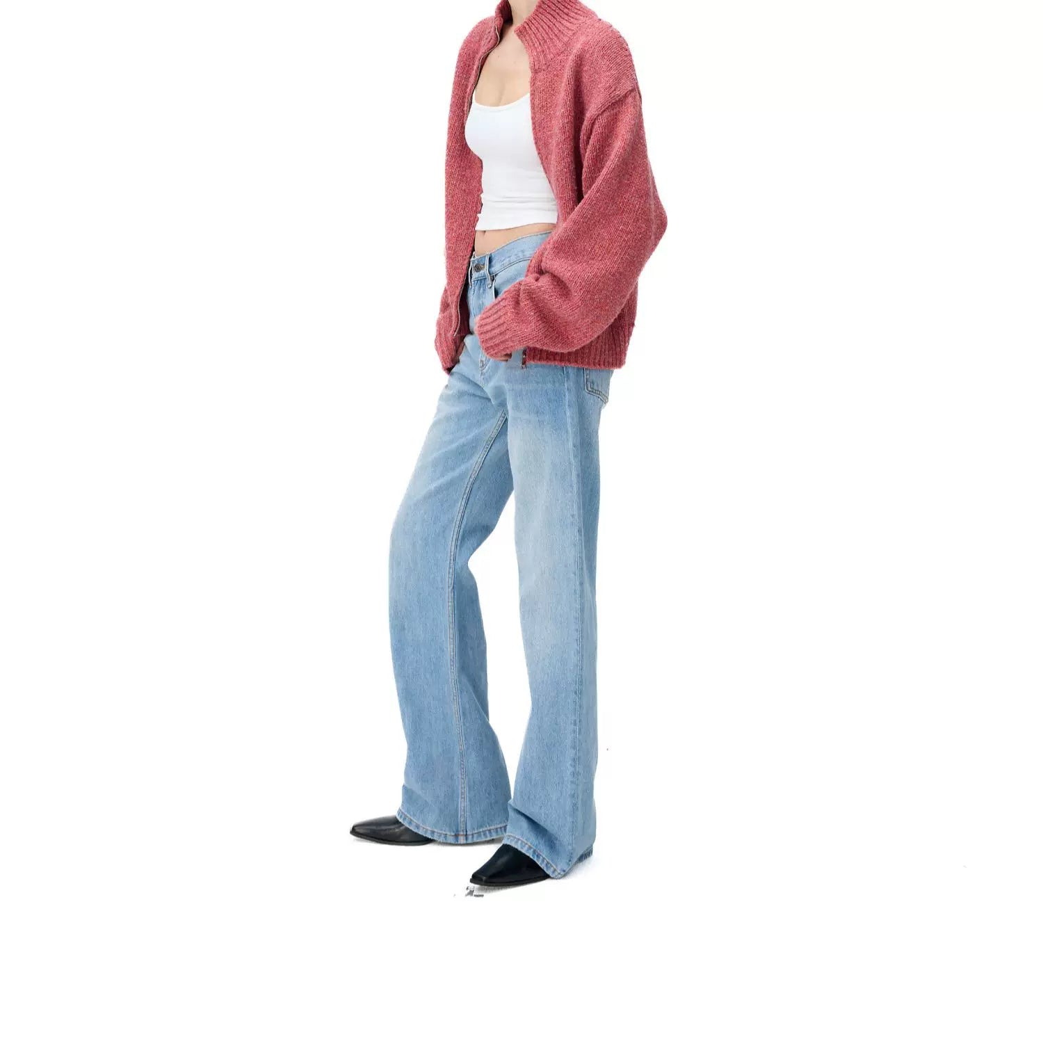 Rosewave Zip Mockneck Knit