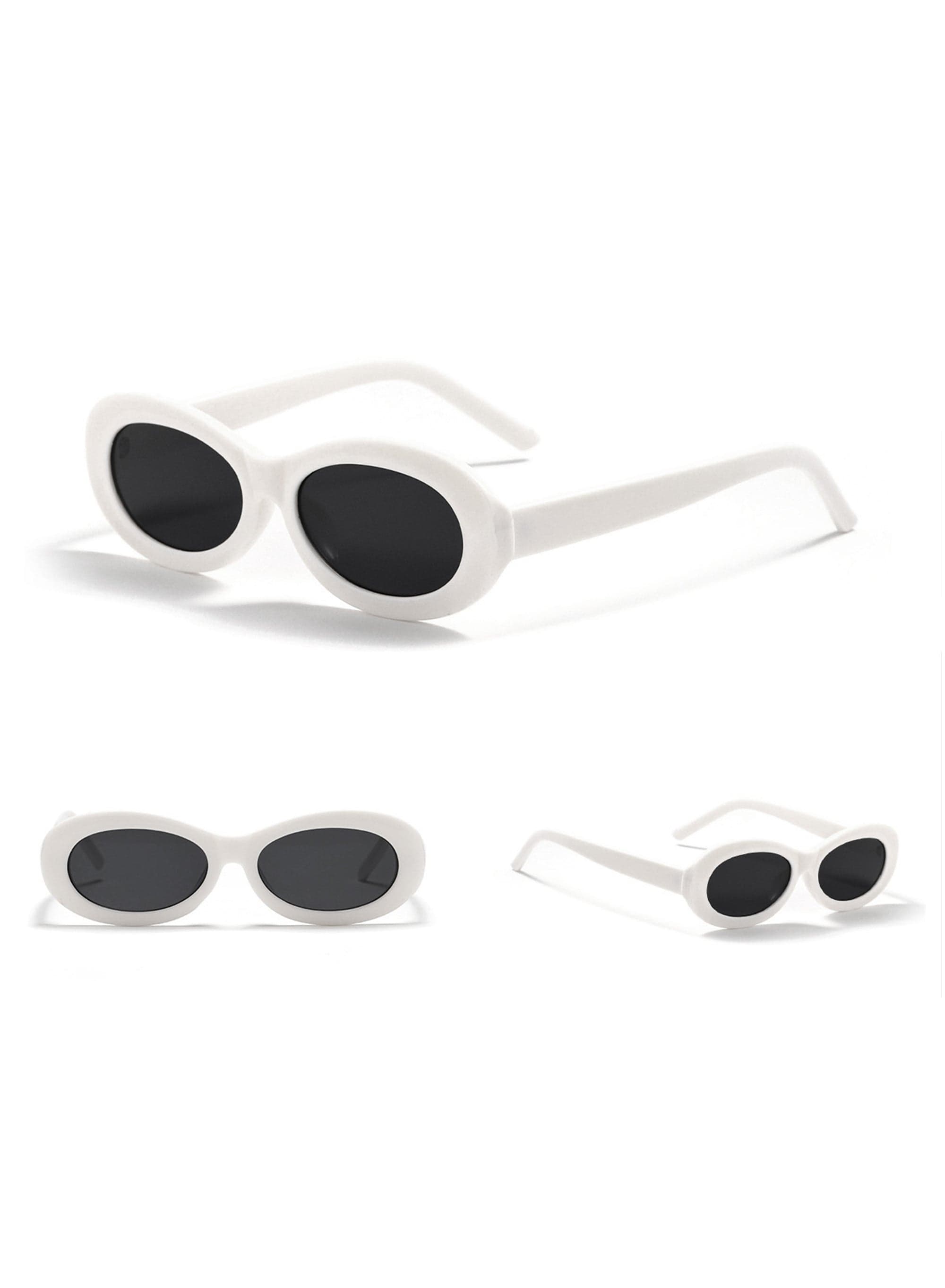 Chunky Narrow Oval Sunglasses - view 10