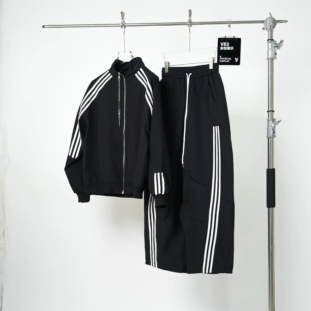 Ghostline Triple‑Stripe Track Suit Set