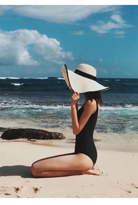 Midnight Current Deep‑V Back One‑Piece