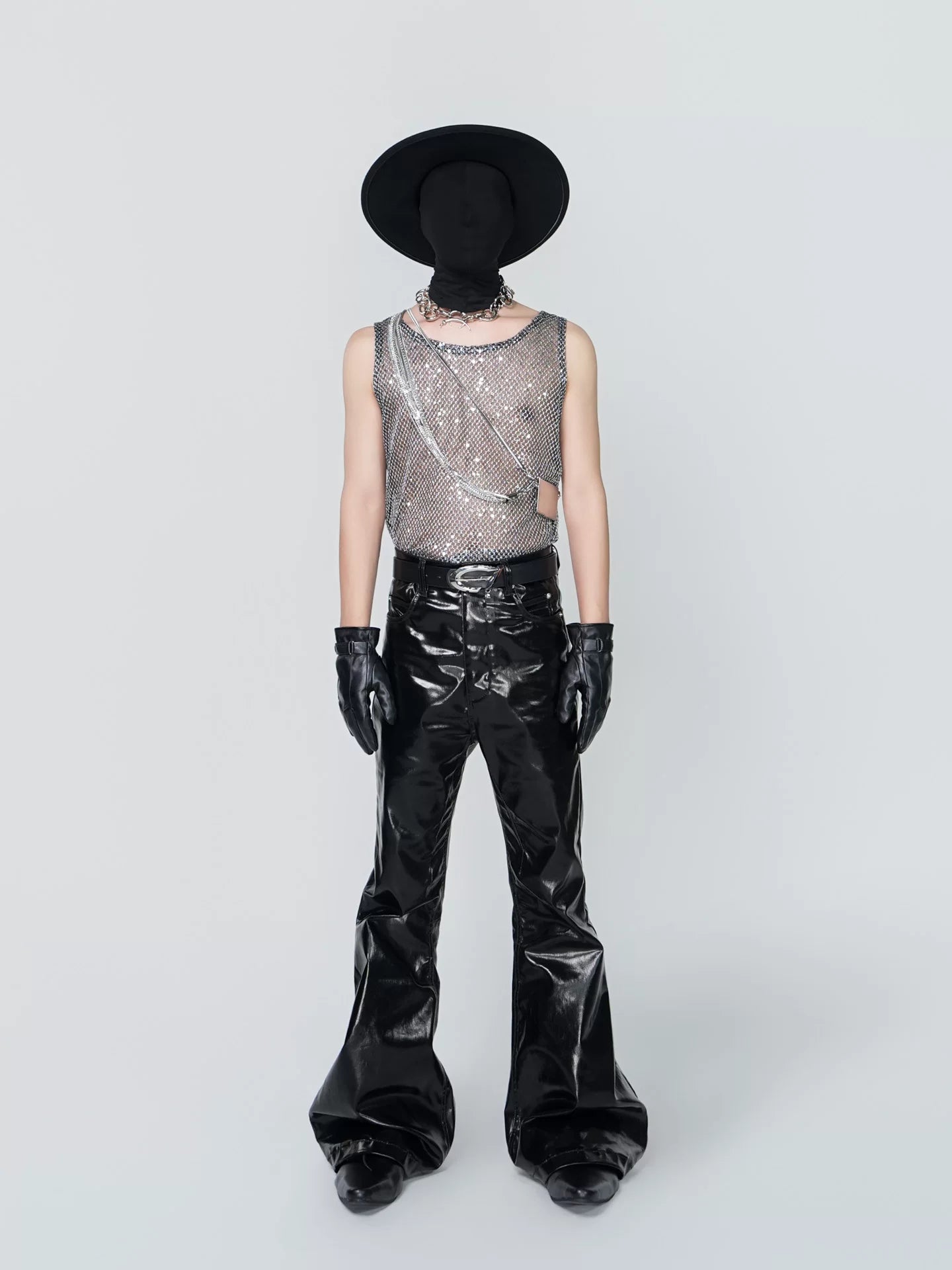 Chrome Mirage Chainmail Mesh Tank