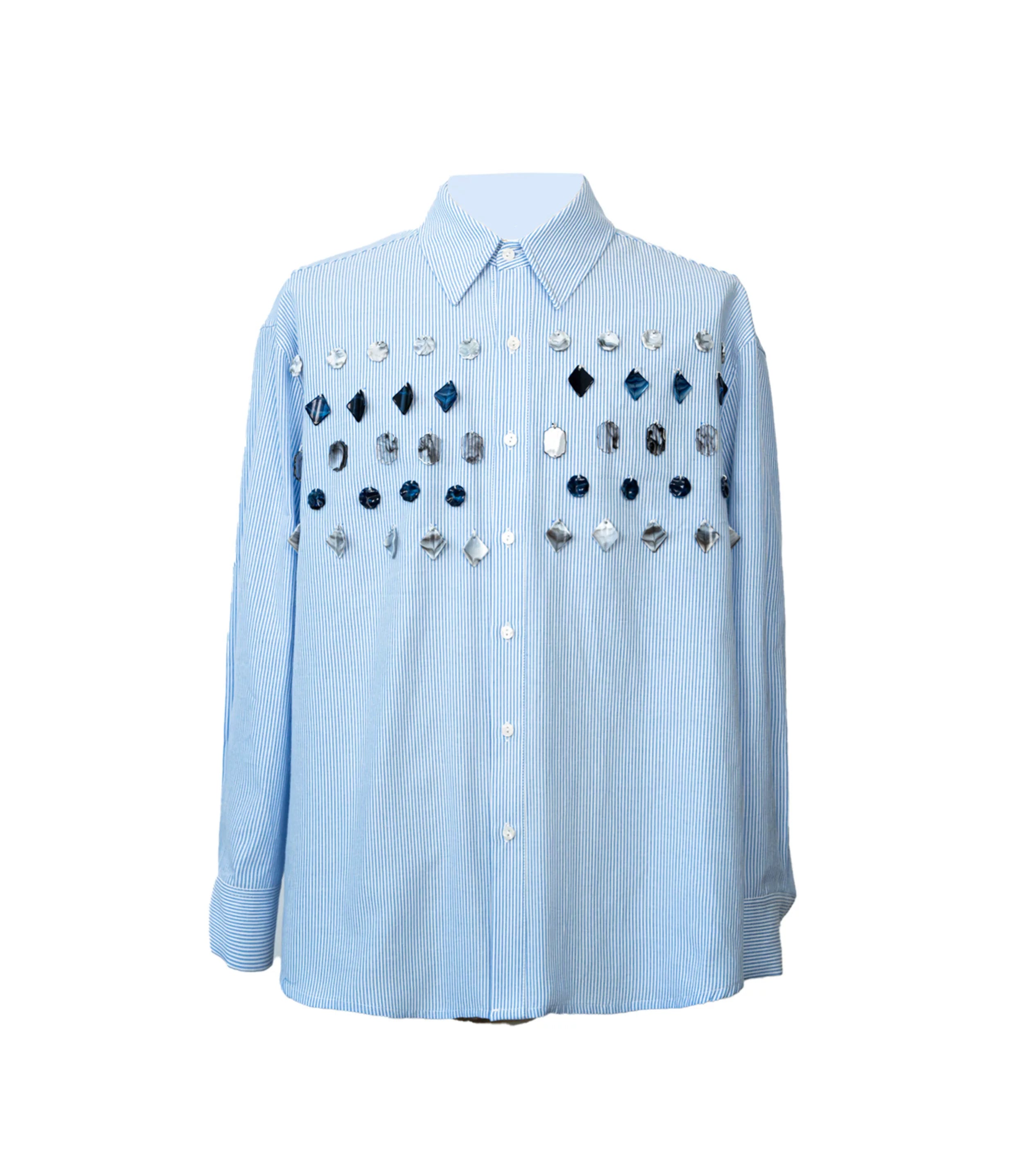 Crystal Constellation Oversized Stripe Shirt