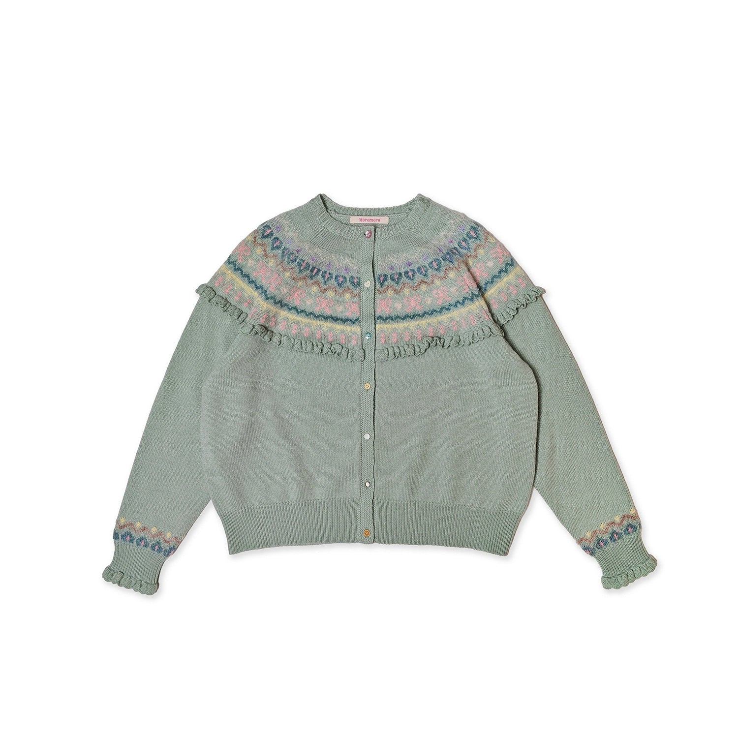 Vintage Fringe Fairisle Crochet Cardigan - chiclara