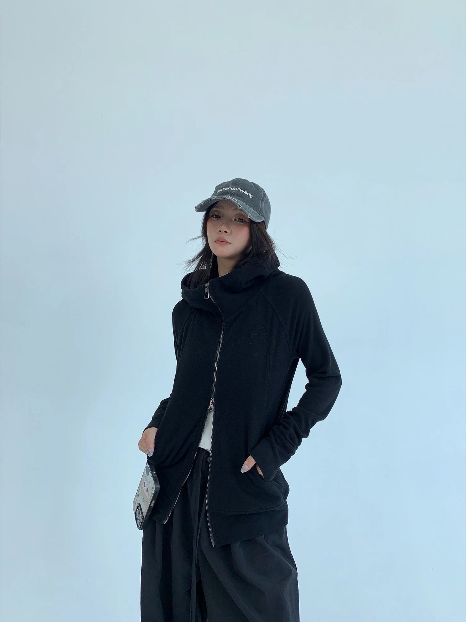 Mushroom Script Zip Hoodie