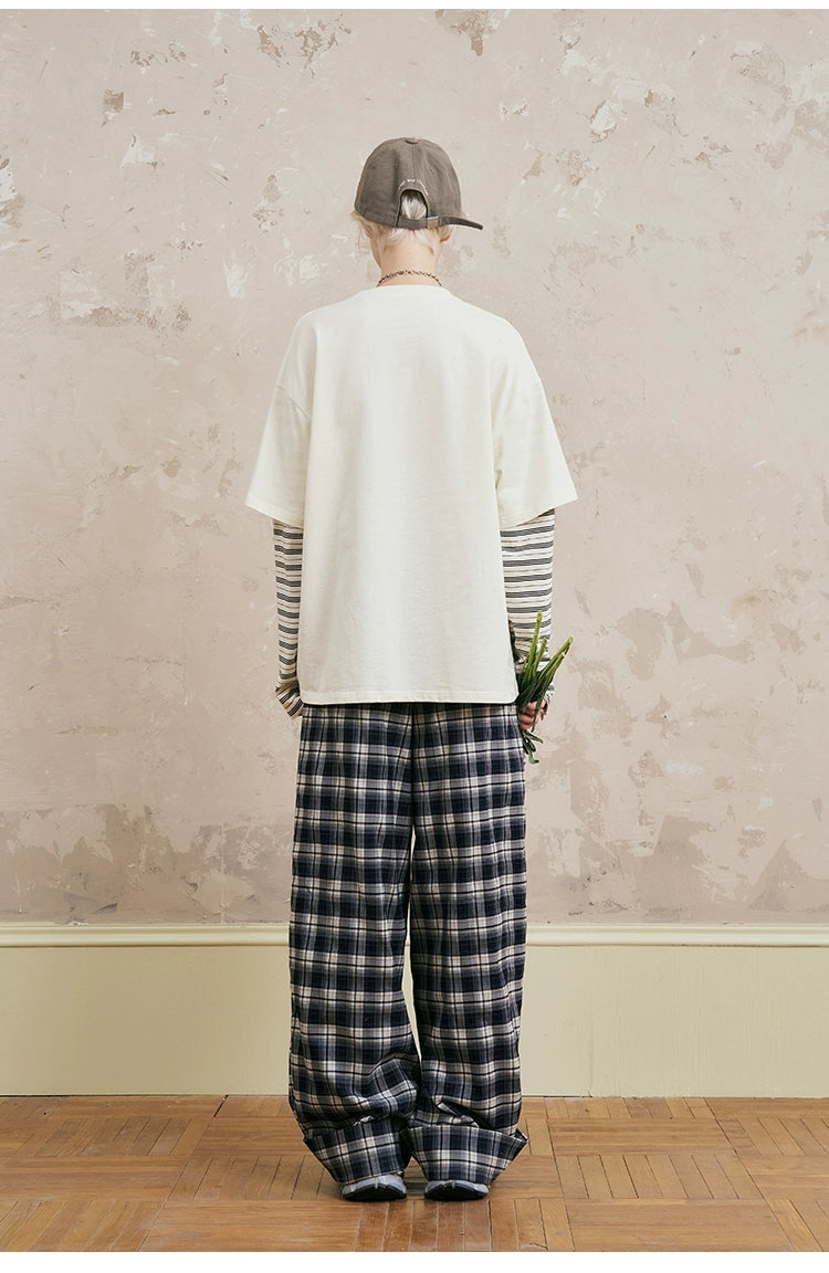 Vintage Graphic Print Layered Sweater