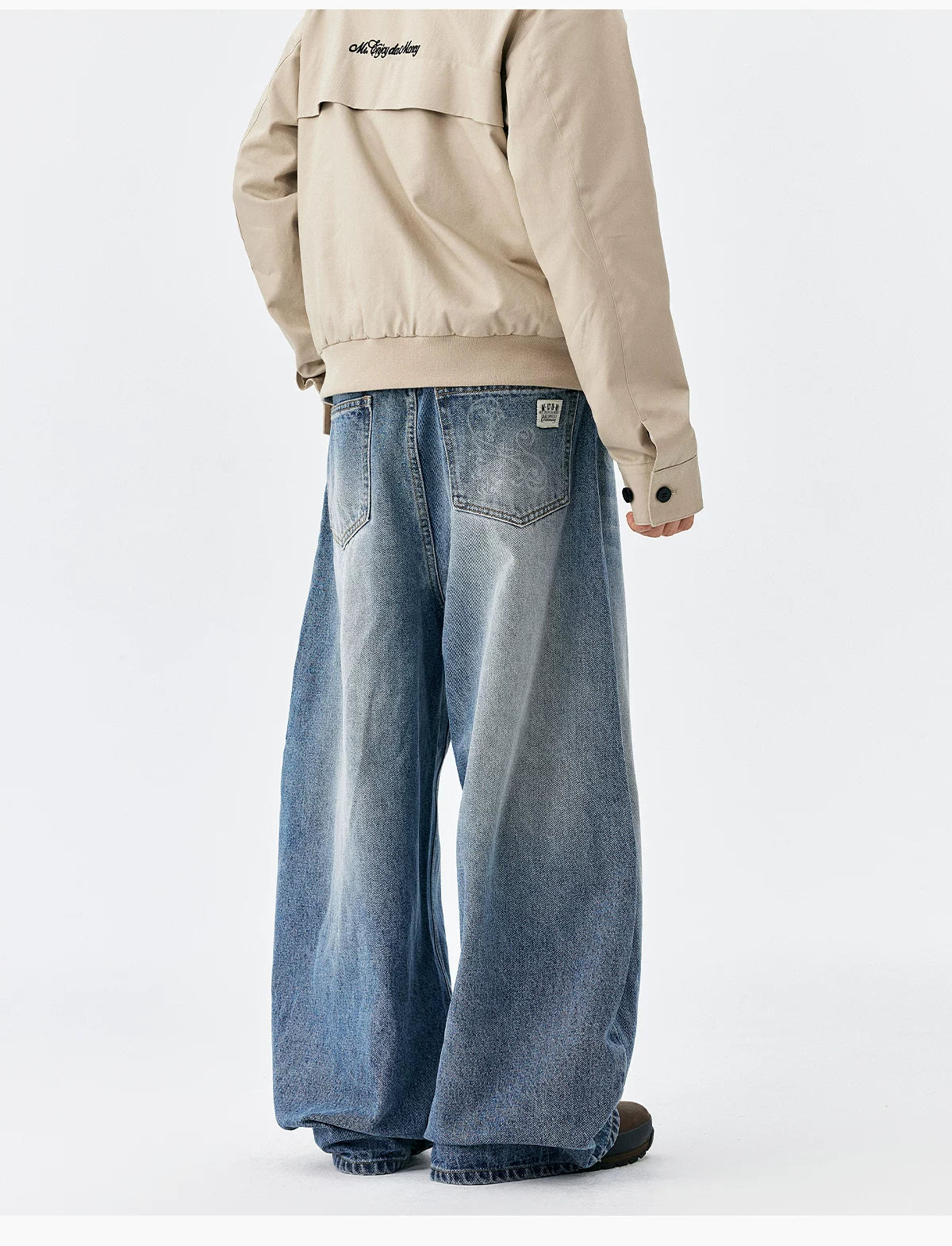 Shadowfade Wide-Leg Denim Jeans