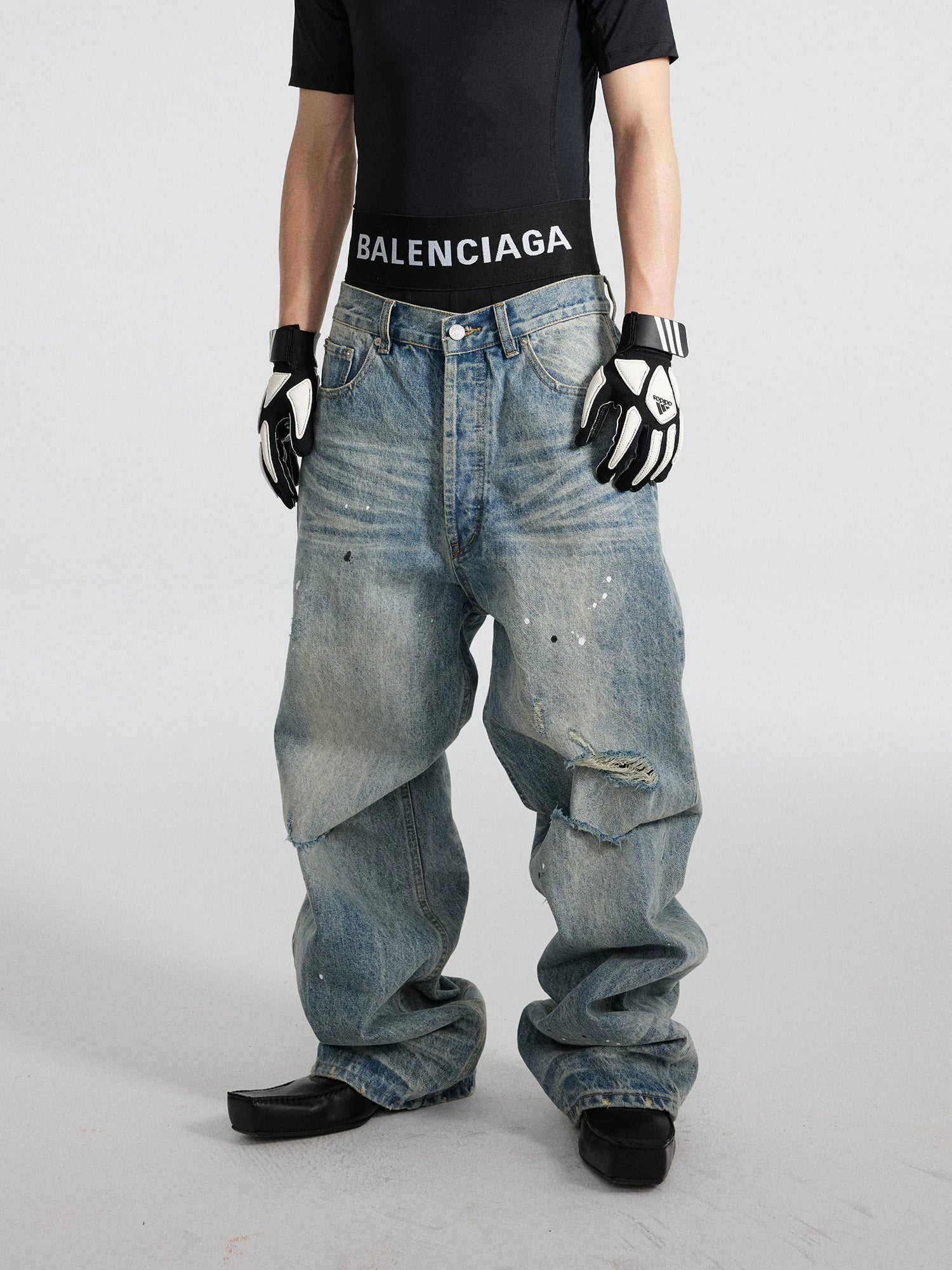 Frostbite Spatter Driftwide Jeans