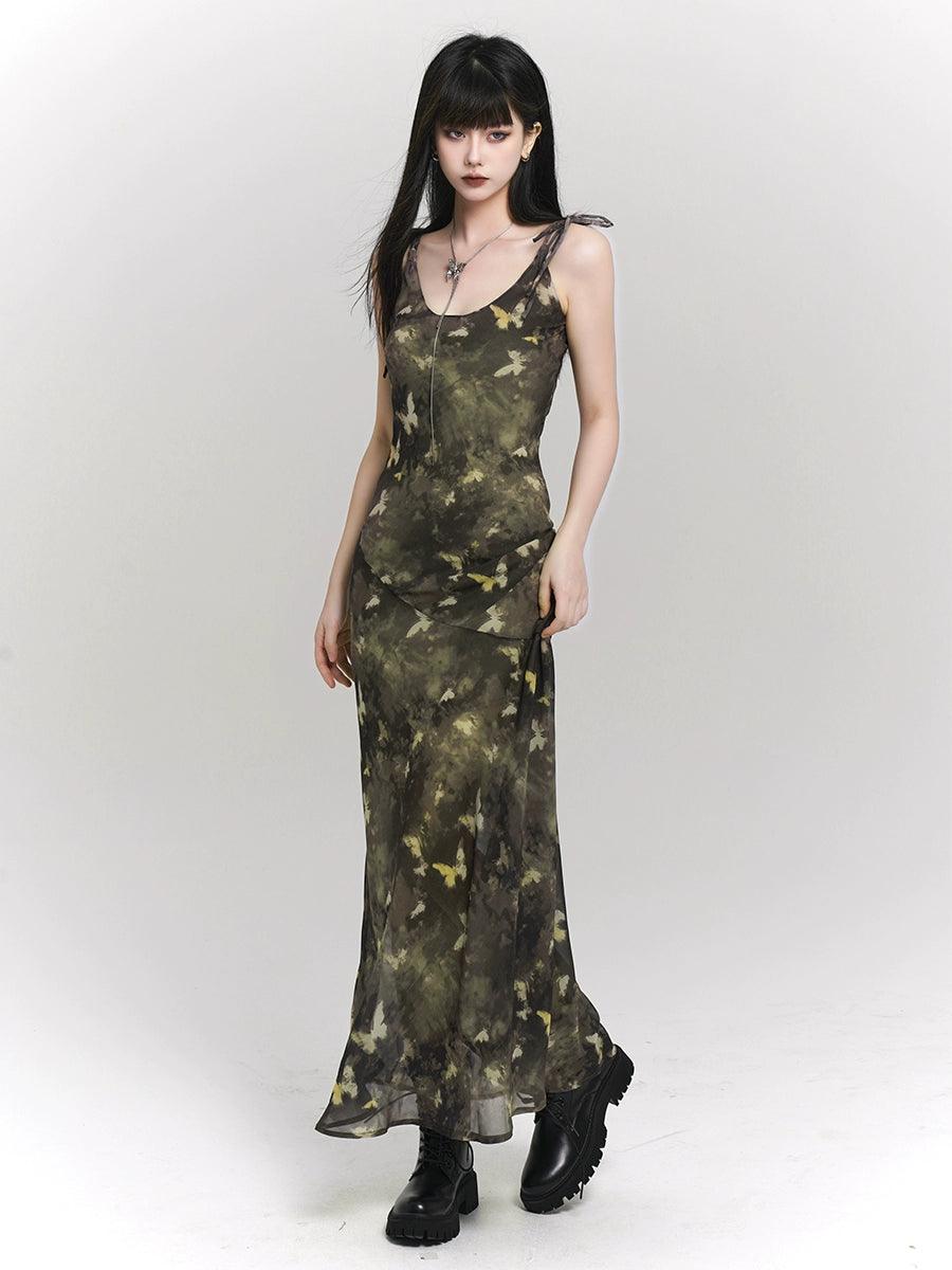 camo long dress CAMO Prom Dress Sequined top long skirt