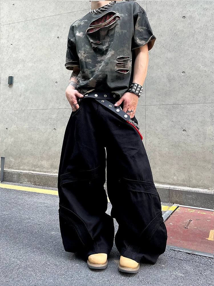 Vintage Baggy Black Streetwear Jeans
