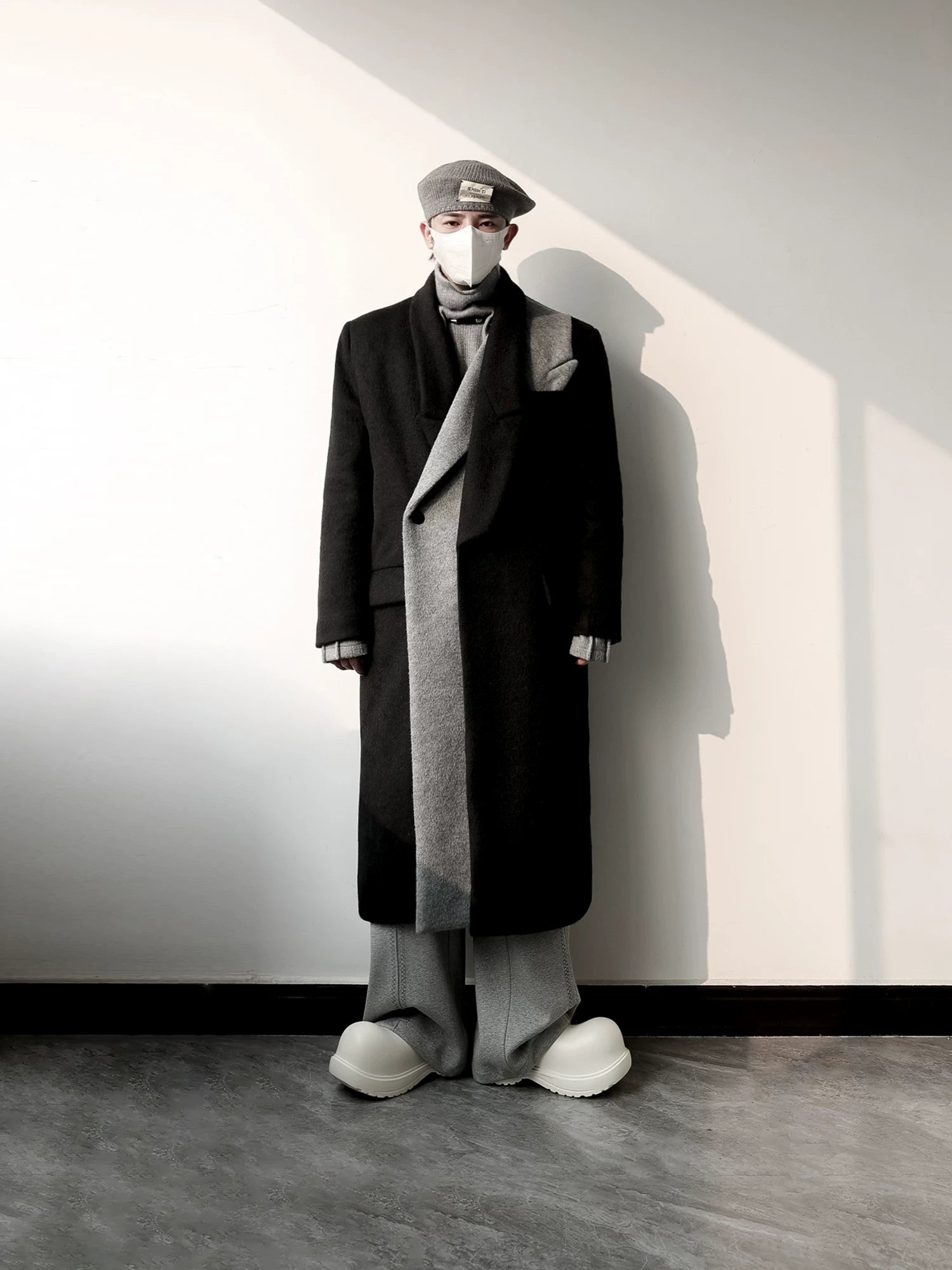 Obsidian Drift Cascading Panel Overcoat
