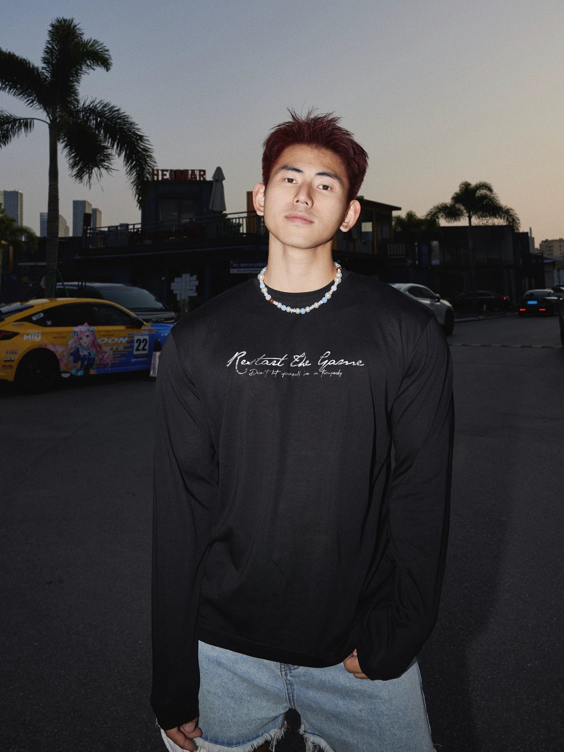 Midnight Reset Script Long Sleeve Tee