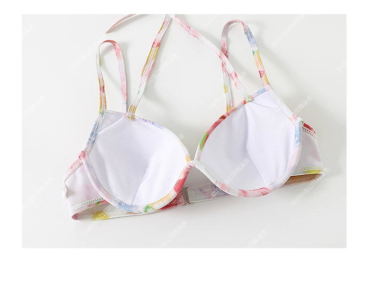 Watercolor Whisper Ruffle Chiffon Swim Set